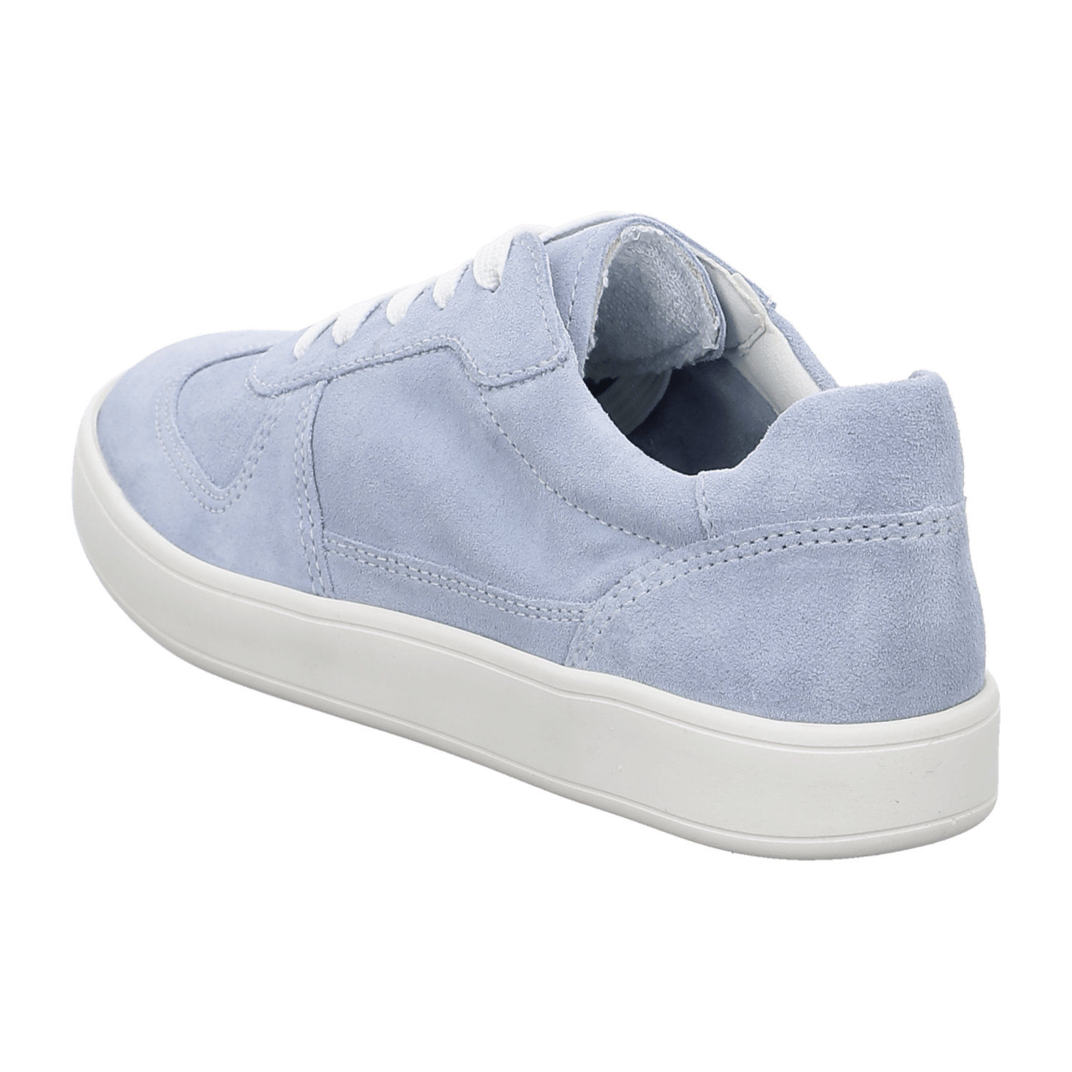 ARA Traveller Sneaker for Women in Blue, Cotton with Suede and Round Toe Lace-Up