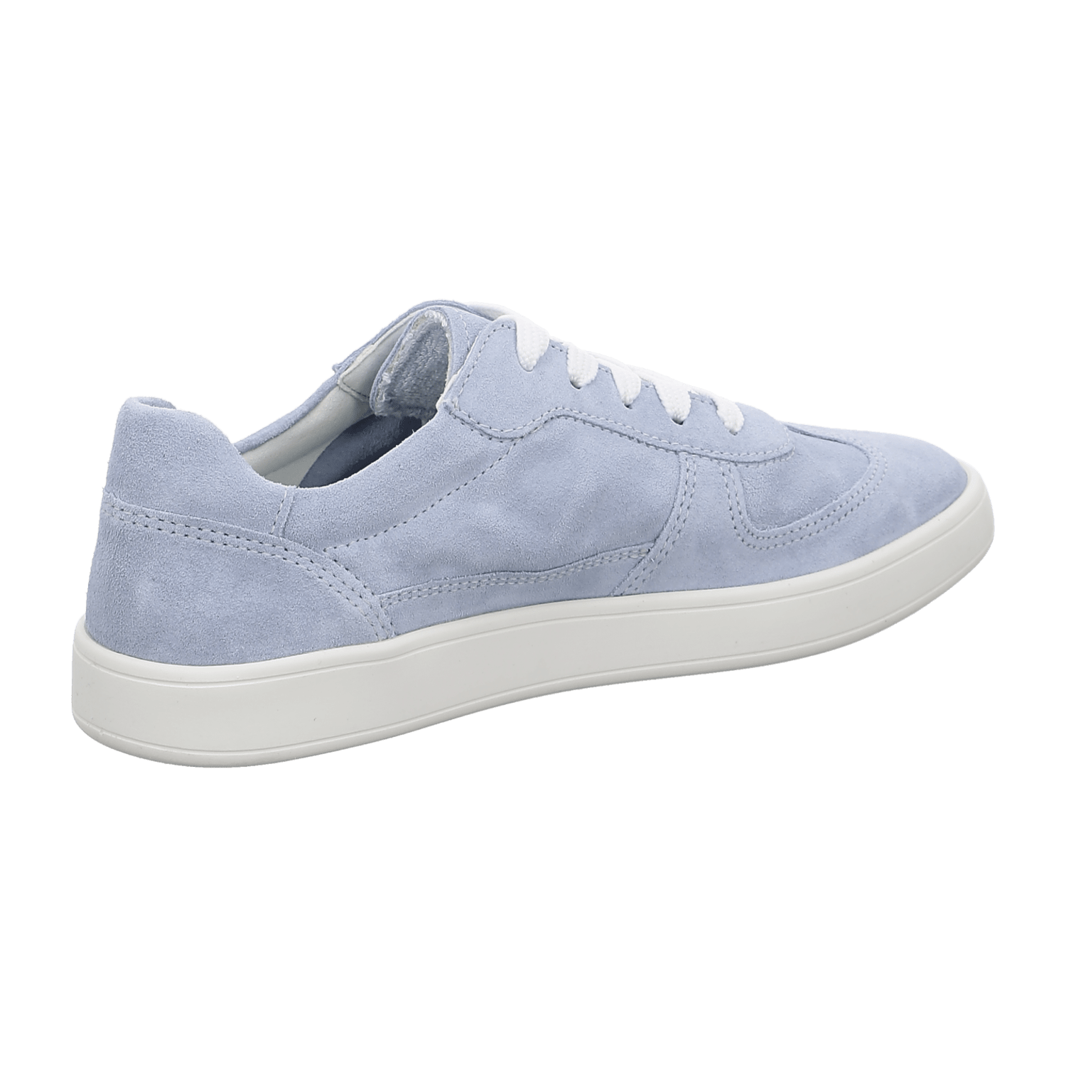 ARA Traveller Sneaker for Women in Blue, Cotton with Suede and Round Toe Lace-Up