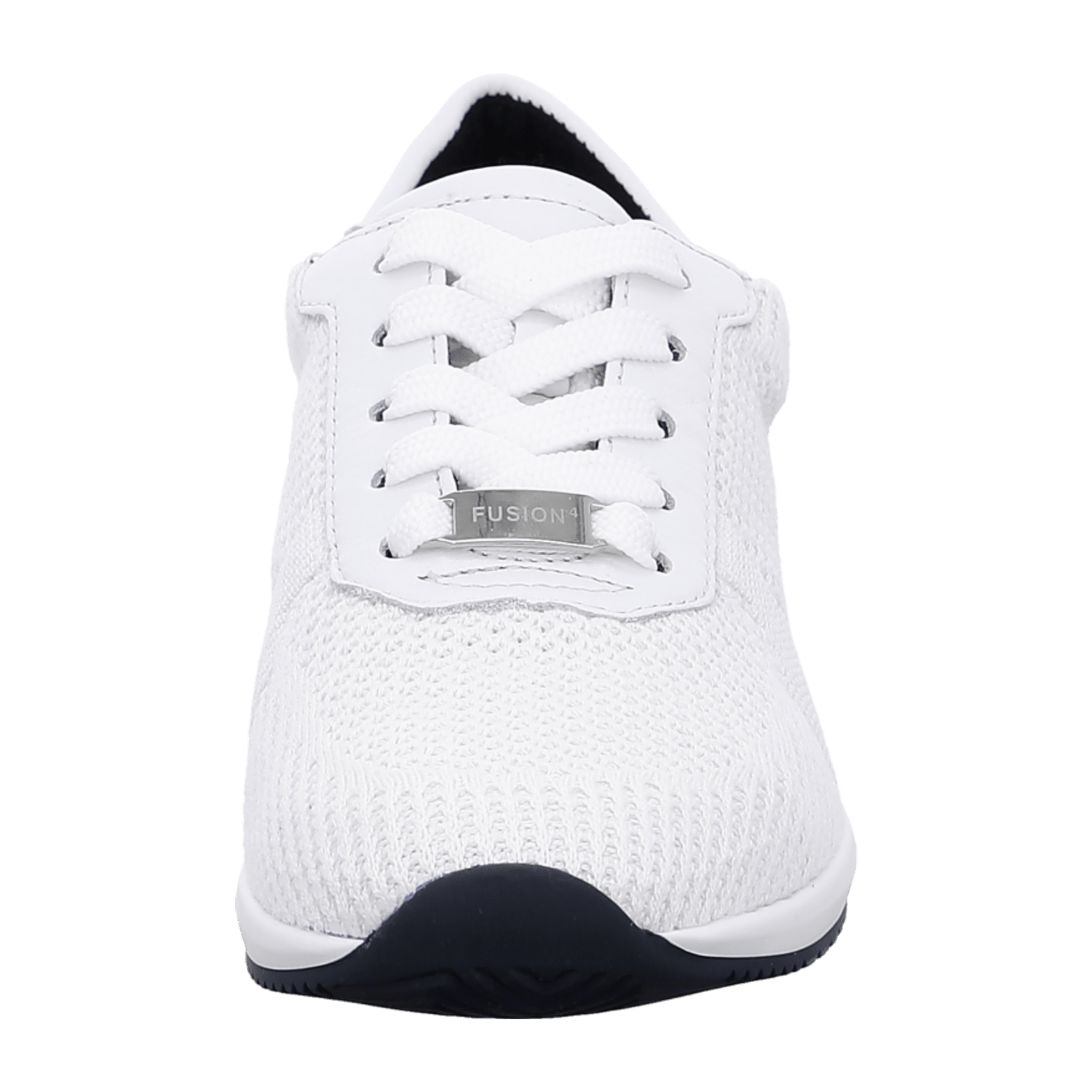 ARA LISBON Women's Sneakers in White Cotton with Lace-Up Closure and Round Toe