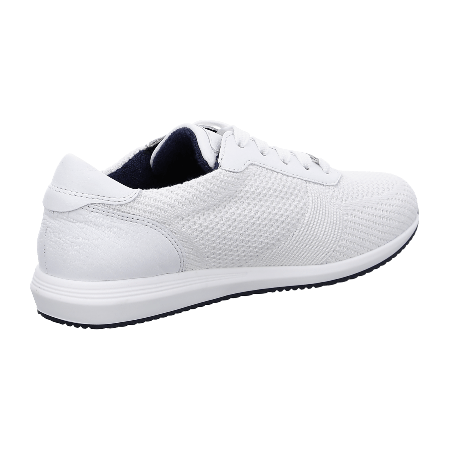 ARA LISBON Women's Sneakers in White Cotton with Lace-Up Closure and Round Toe
