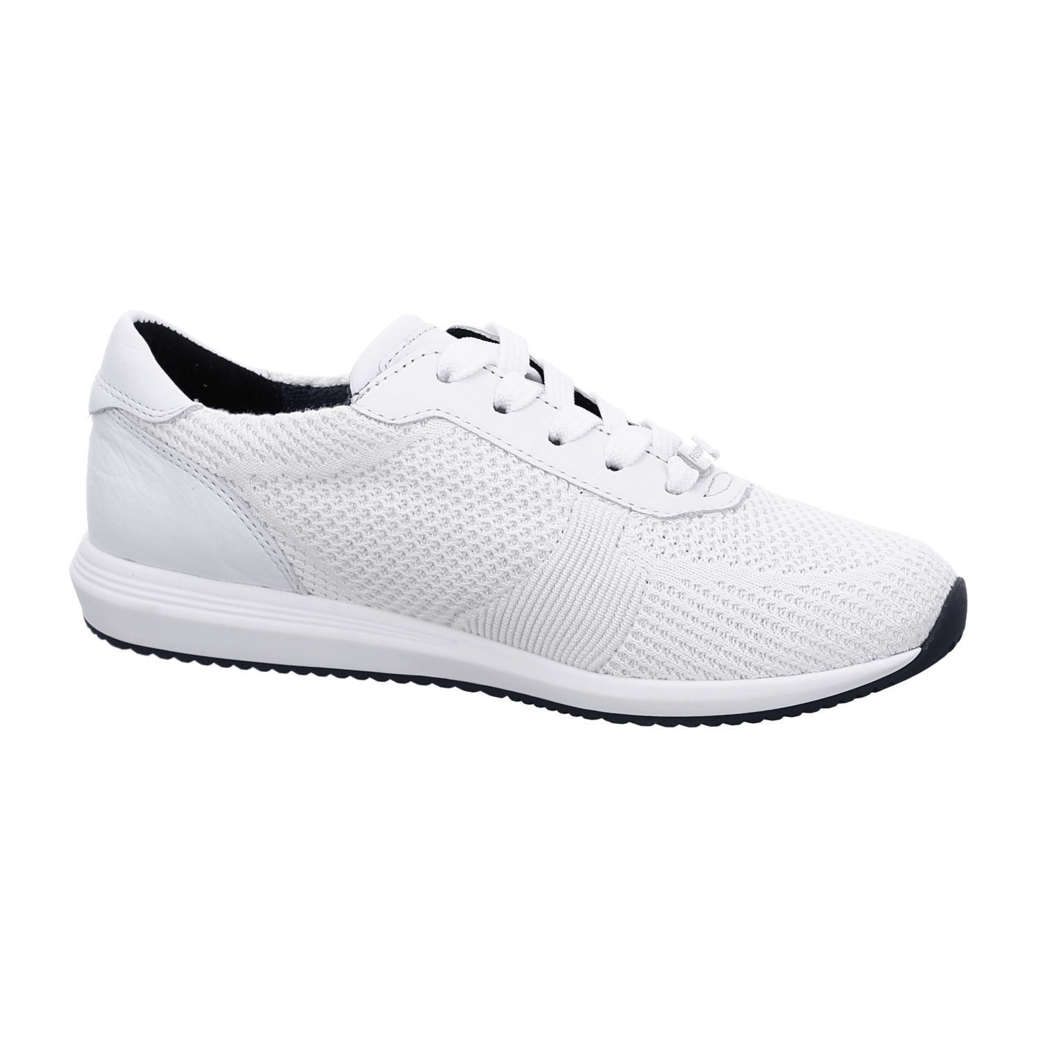 ARA LISBON Women's Sneakers in White Cotton with Lace-Up Closure and Round Toe