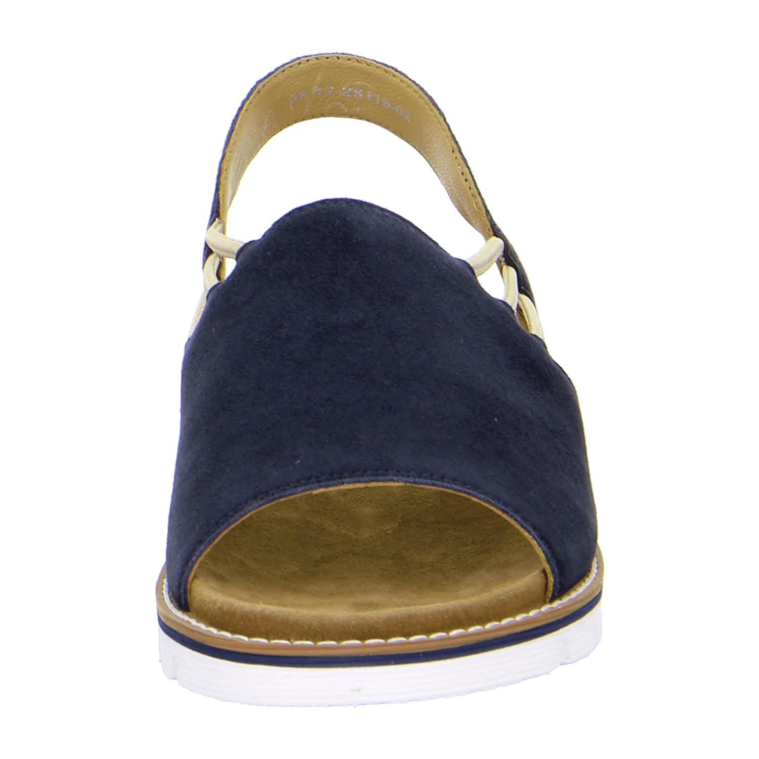 ARA Women's Suede Ankle Strap Sandals with Hook & Loop Closure, Blue