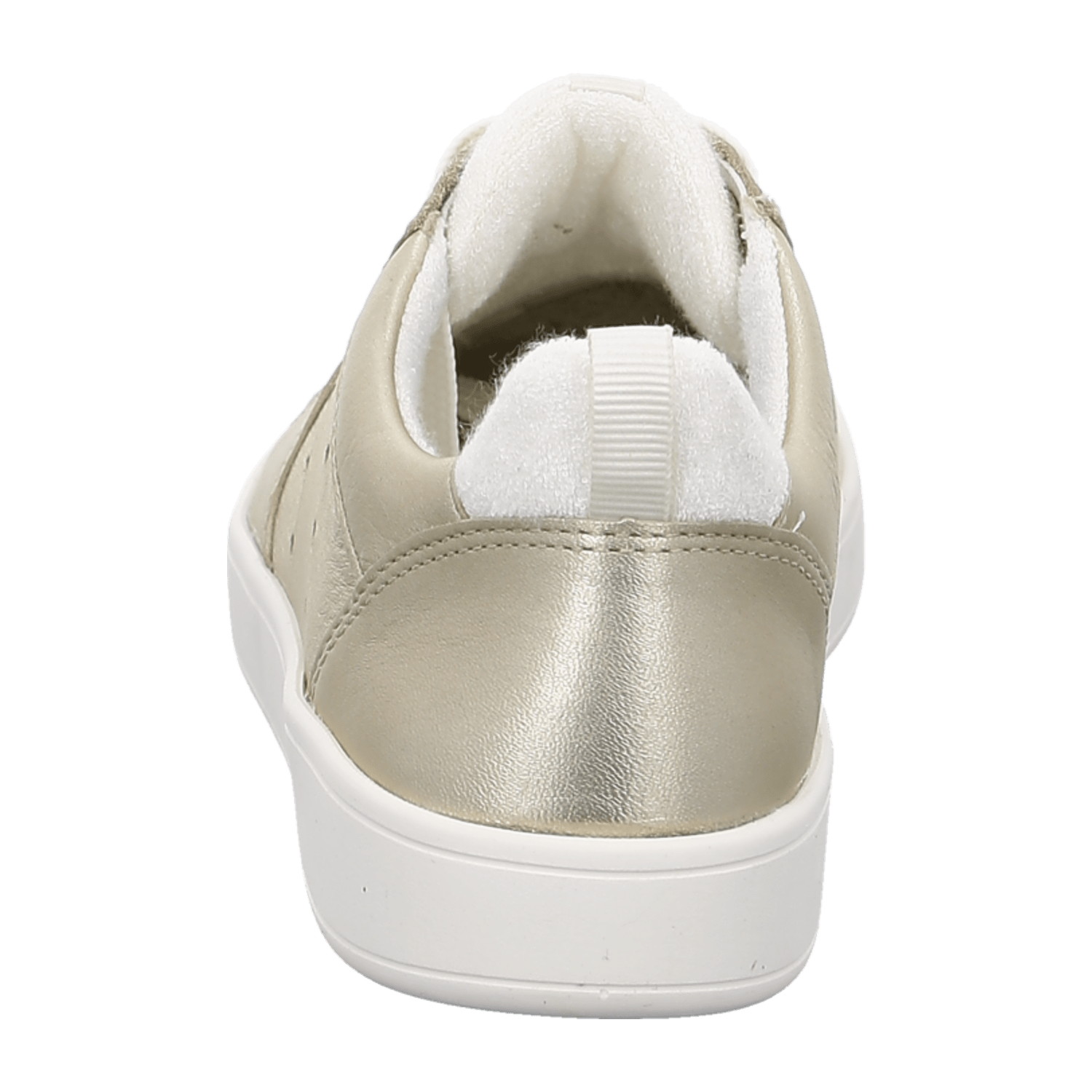 ARA TRAVELLER Women's Sneakers in Gold Smooth Leather with Lace-Up Closure and Round Toe