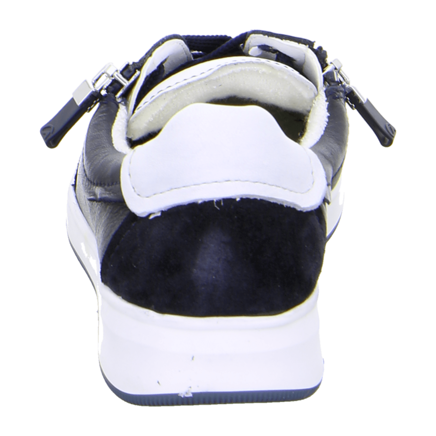 ARA ROM Women's Sneakers in Smooth Blue Leather with Lace-Up Closure and Round Toe