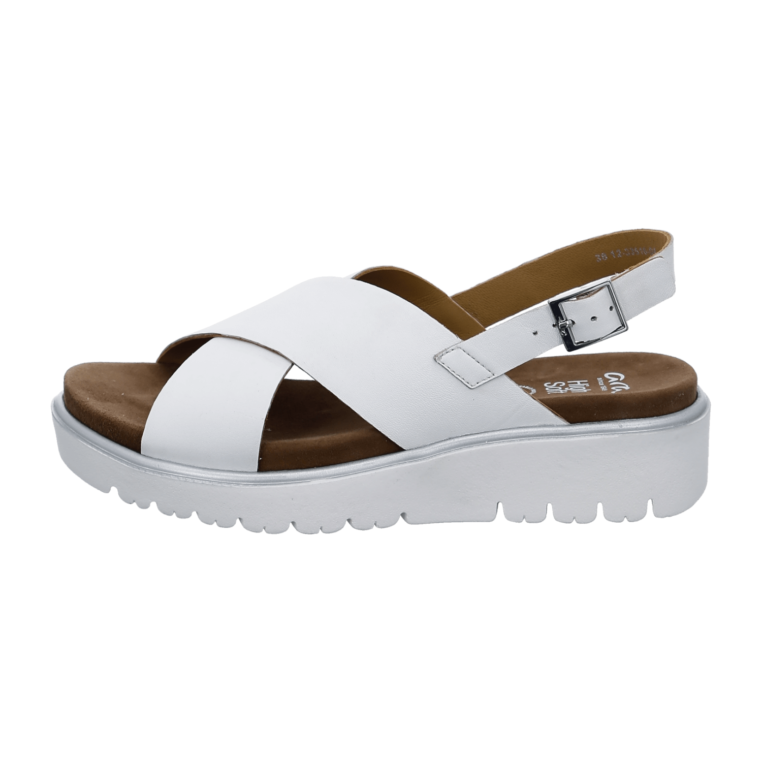 ARA BILBAO Women's Ankle Strap Slip-On Pumps in White Smooth Leather with Round Toe