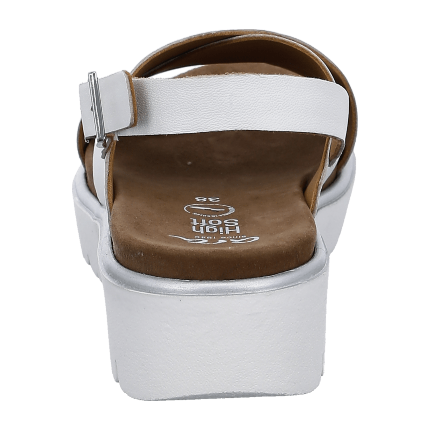 ARA BILBAO Women's Ankle Strap Slip-On Pumps in White Smooth Leather with Round Toe