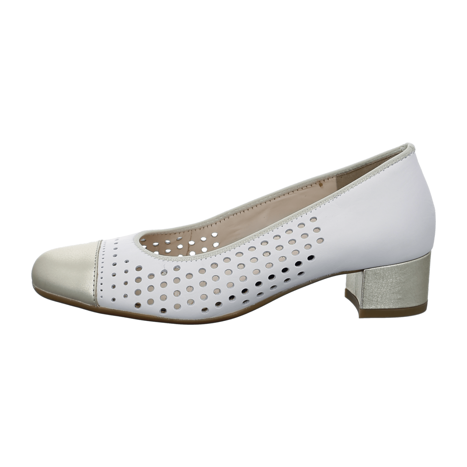 ARA Nizza Women's Pumps in Smooth Leather Beige with Round Toe and Leather Lining
