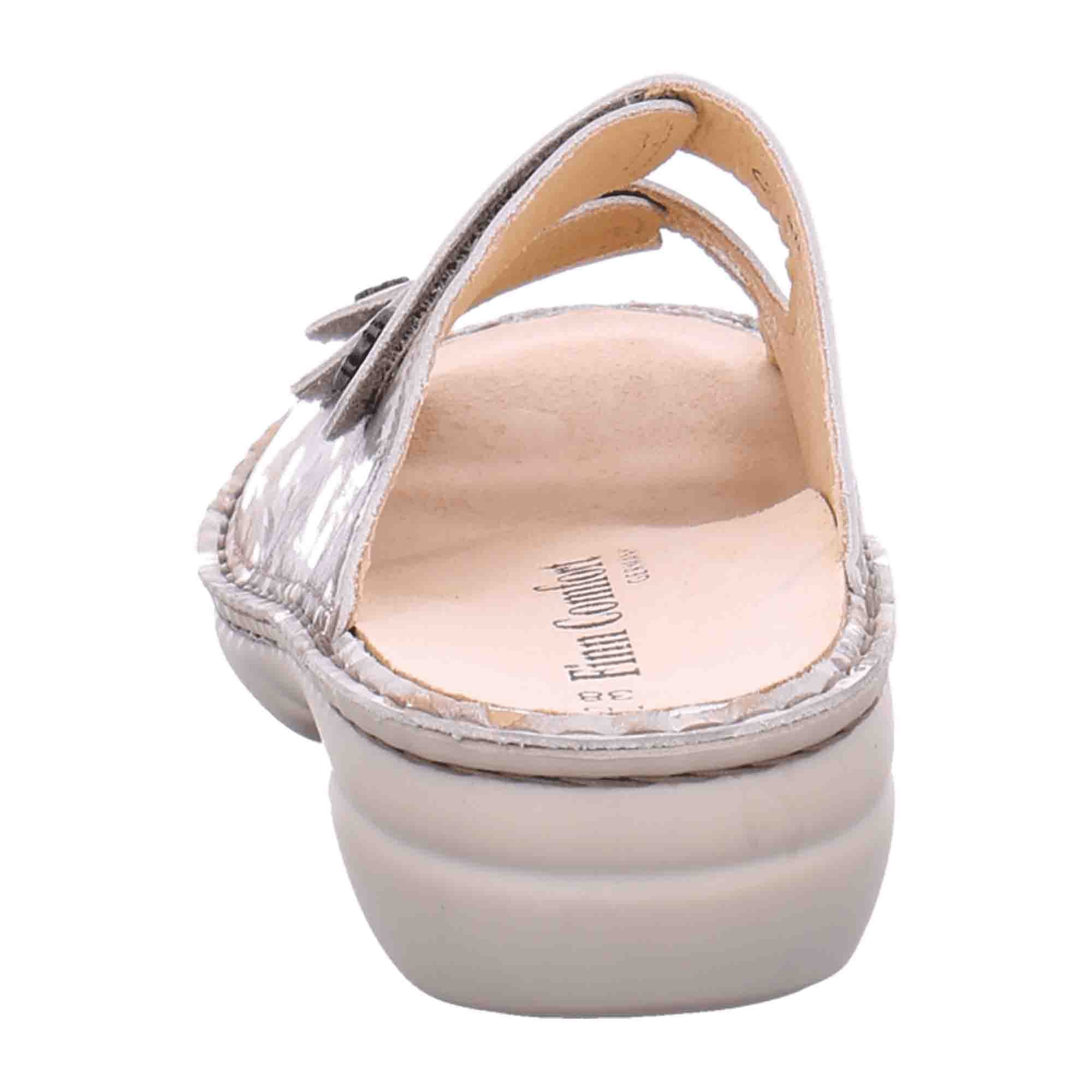 Finn Comfort Menorca-S Silver Sandals for Women - Stylish & Comfortable