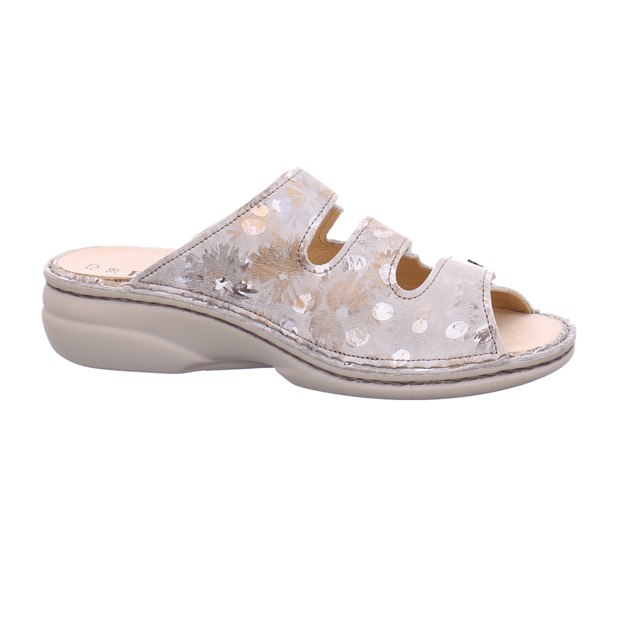 Finn Comfort Menorca-S Silver Sandals for Women - Stylish & Comfortable