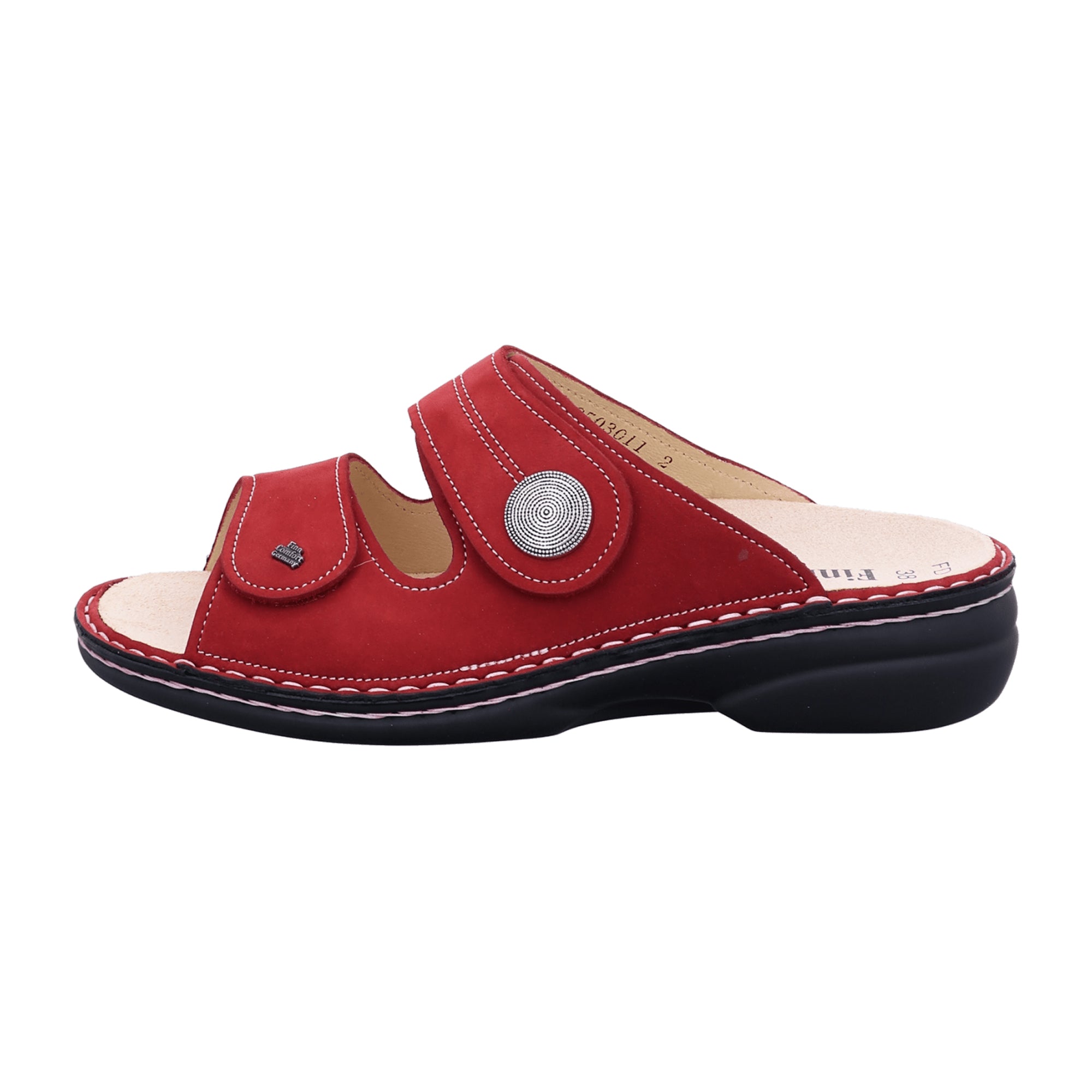 Finn Comfort Women's Red Comfort Slides - Stylish & Durable Sandals