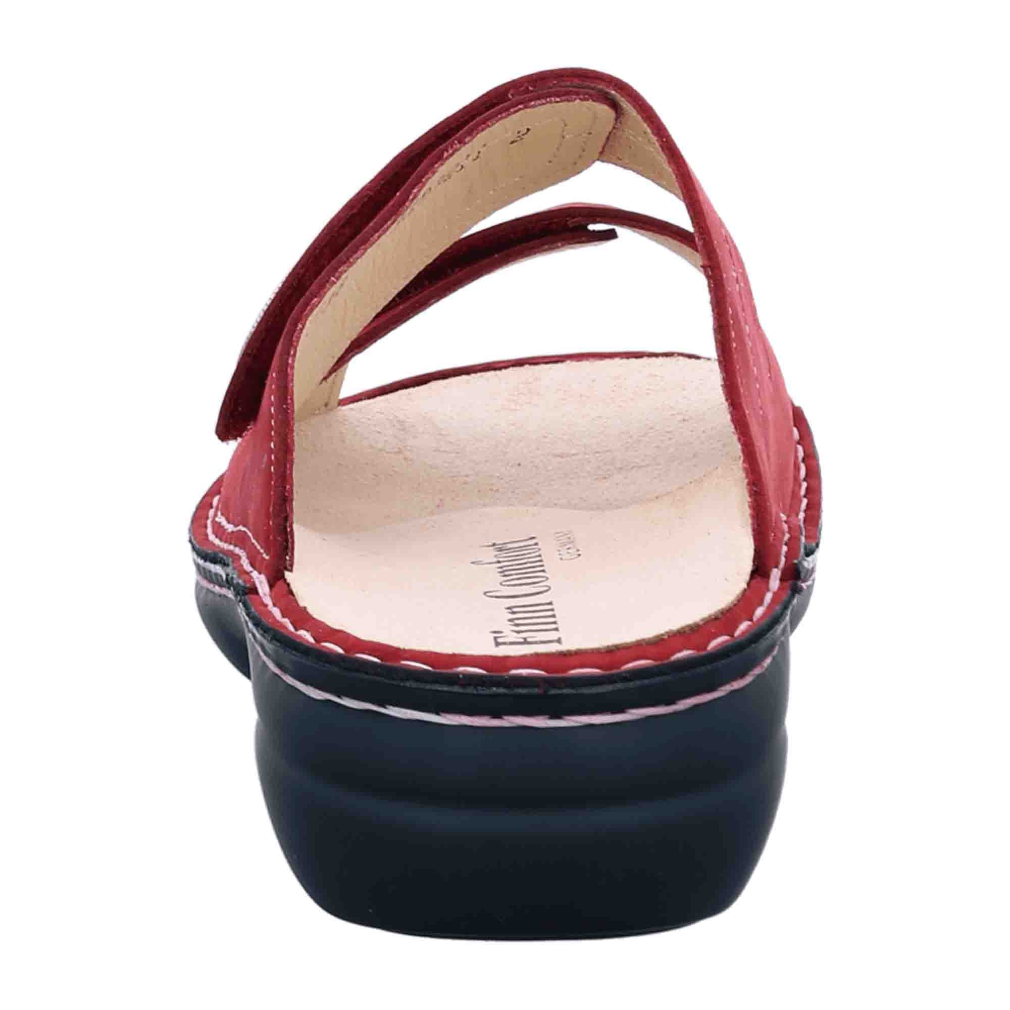 Finn Comfort Women's Red Comfort Slides - Stylish & Durable Sandals