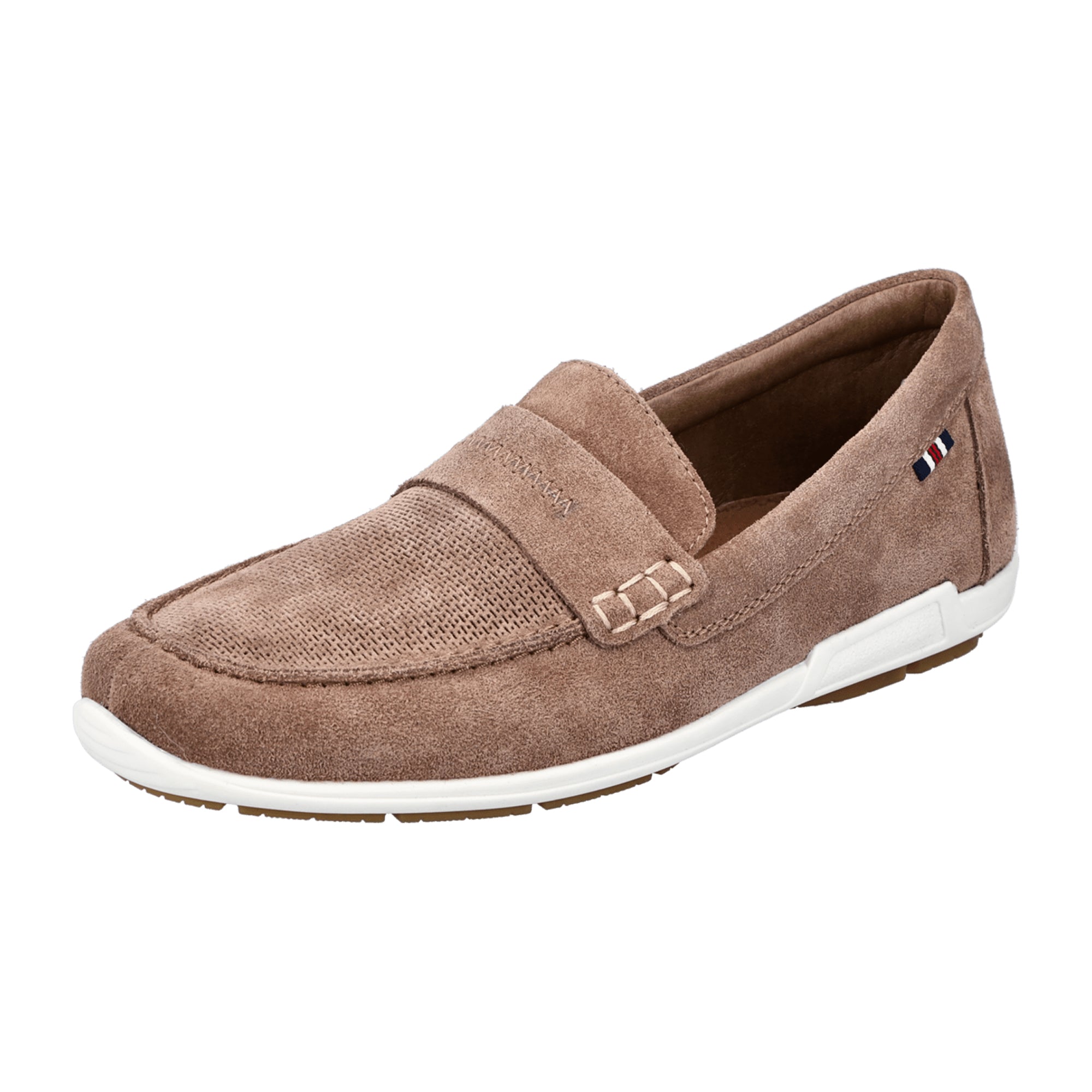 Rieker Men's Beige Comfort Slip-On Shoes with Soft Leather Insole