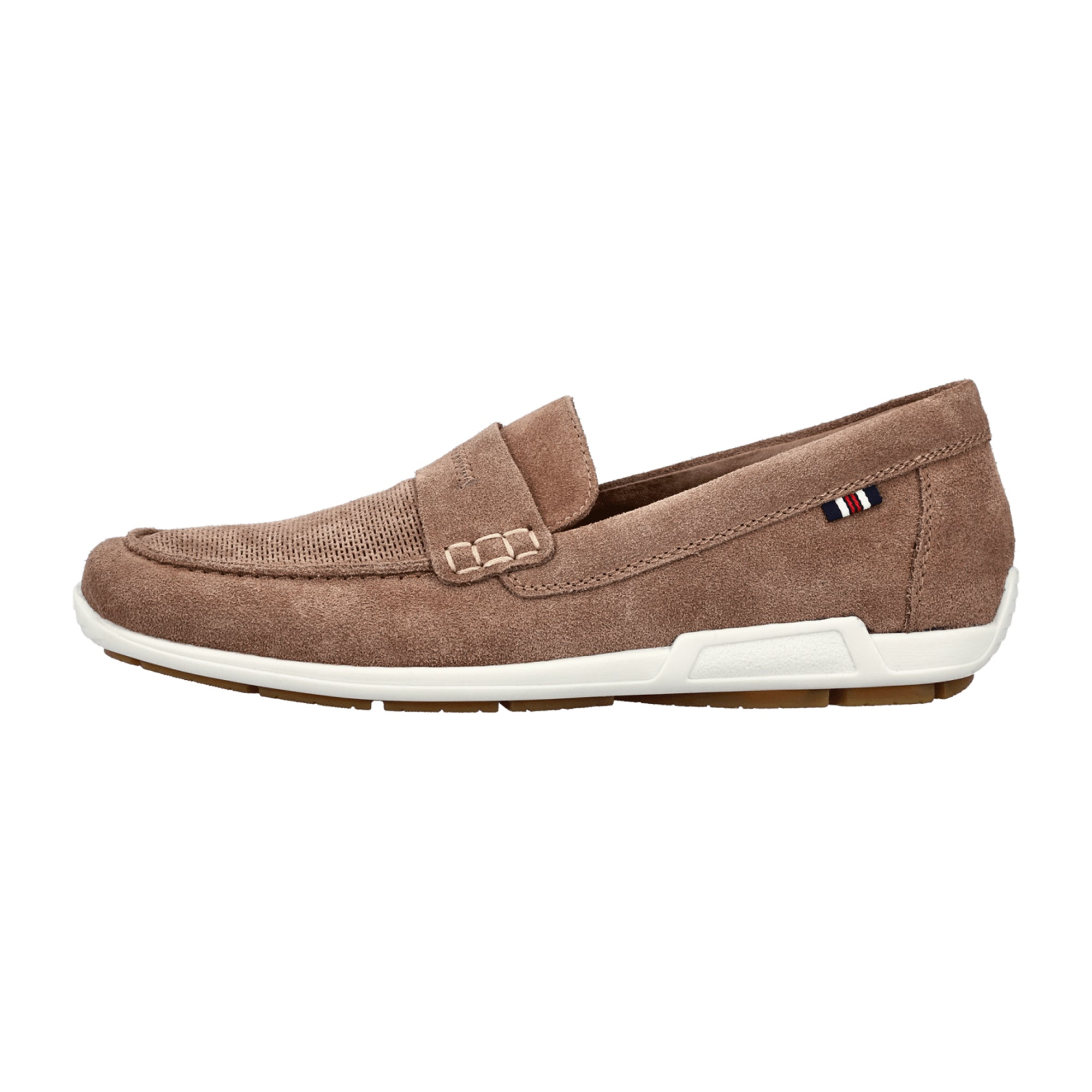 Rieker Men's Beige Comfort Slip-On Shoes with Soft Leather Insole