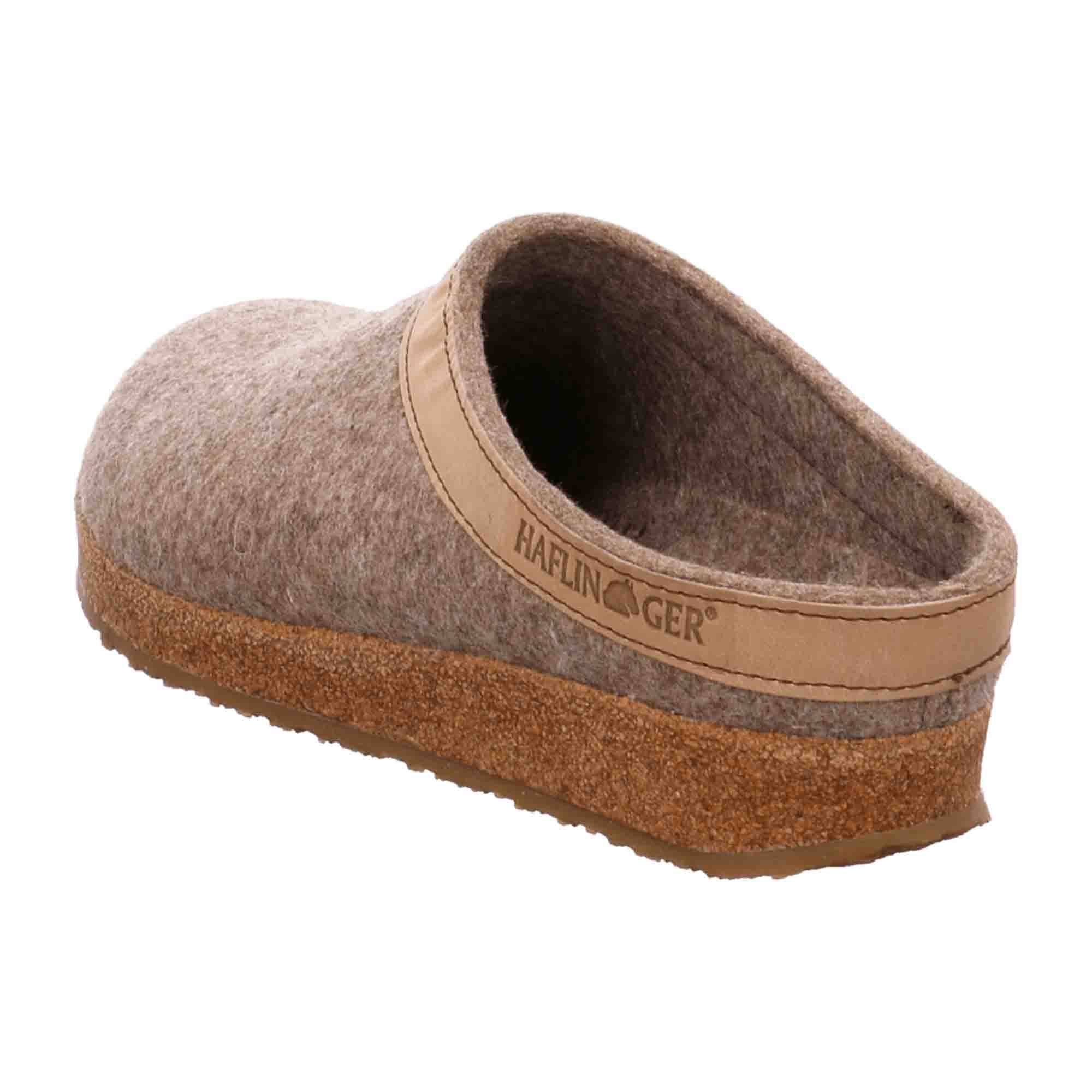 Haflinger Grizzly Torben Men's Slippers, Comfortable Wool, Brown