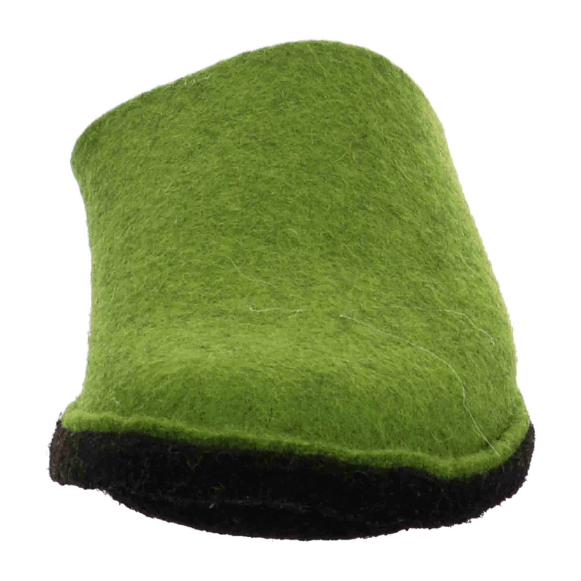 Haflinger Flair Soft Men's Slippers, Green - Comfortable & Durable Indoor Footwear