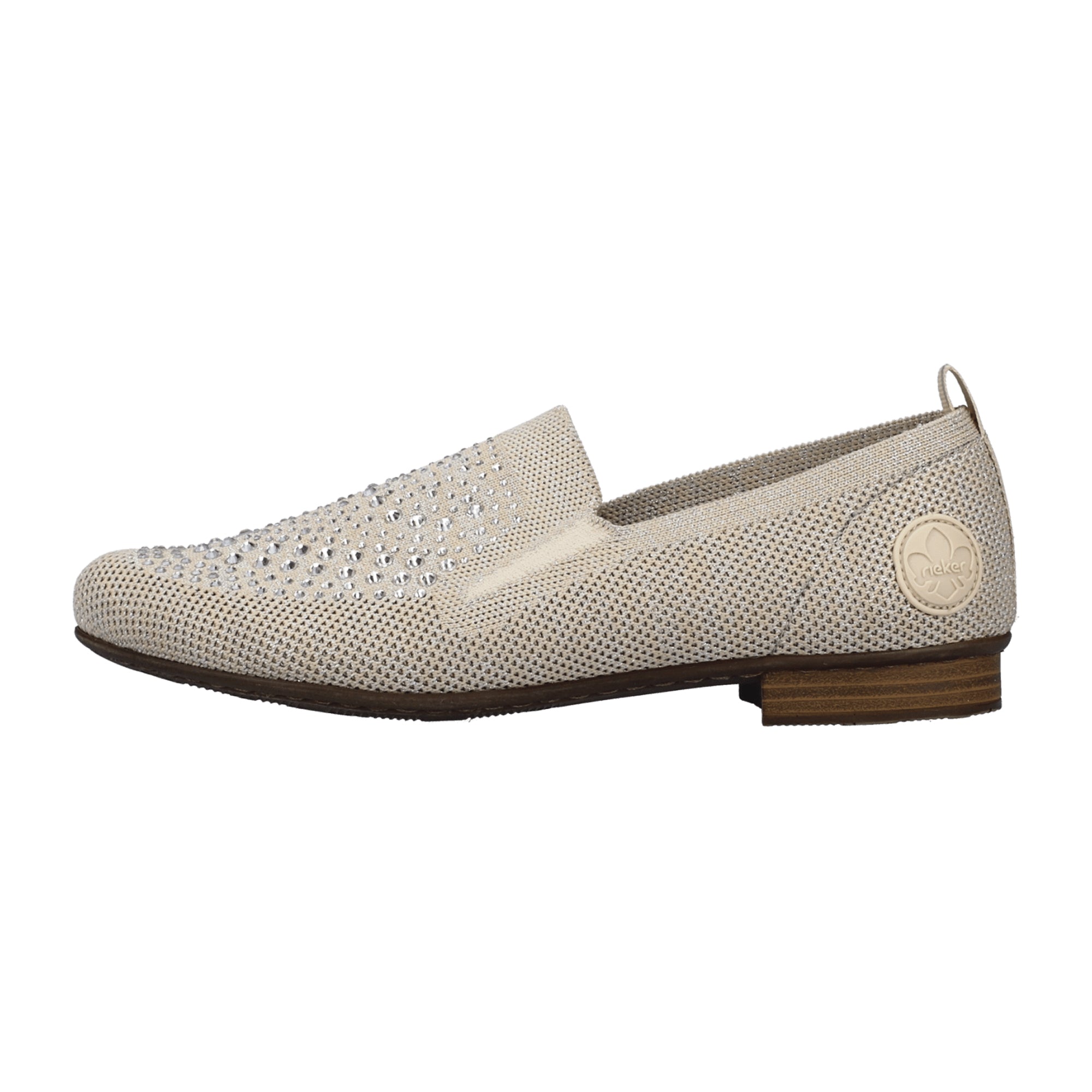 Rieker Beige Women's Ballerinas 51989-64 Comfortable Slip-On Shoes - Bartel-Shop