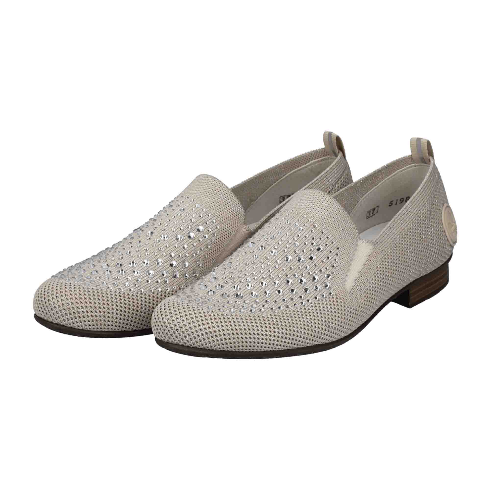 Rieker Beige Women's Ballerinas 51989-64 Comfortable Slip-On Shoes - Bartel-Shop