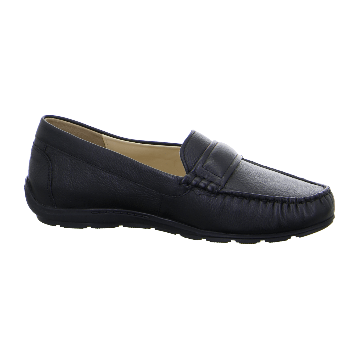 ARA ALABAMA ALA Women's Moccasin Smooth Leather Pull-On Black