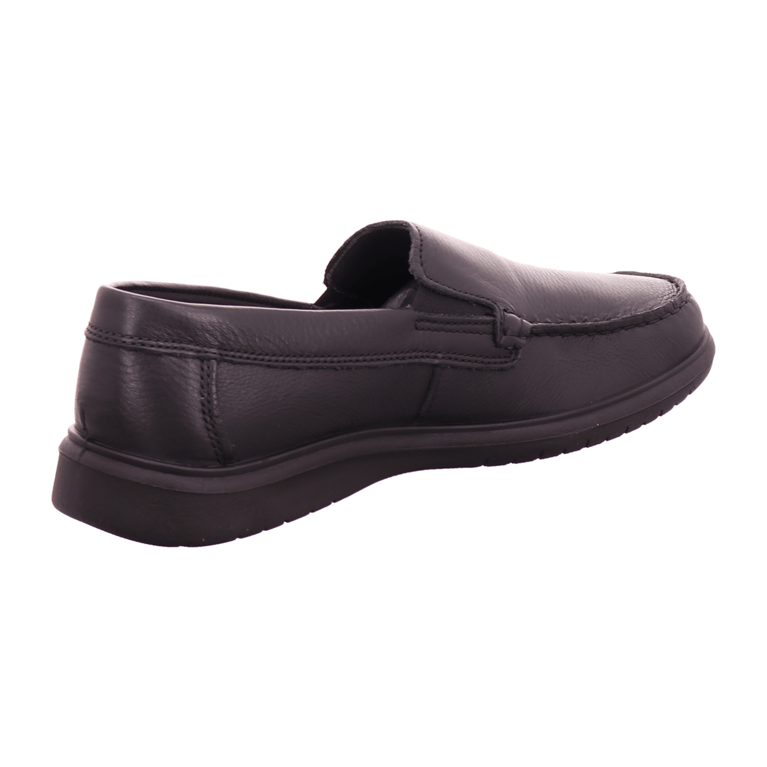 ARA LAURO Men's Smooth Leather Lace-Up Moccasin in Black - Bartel-Shop