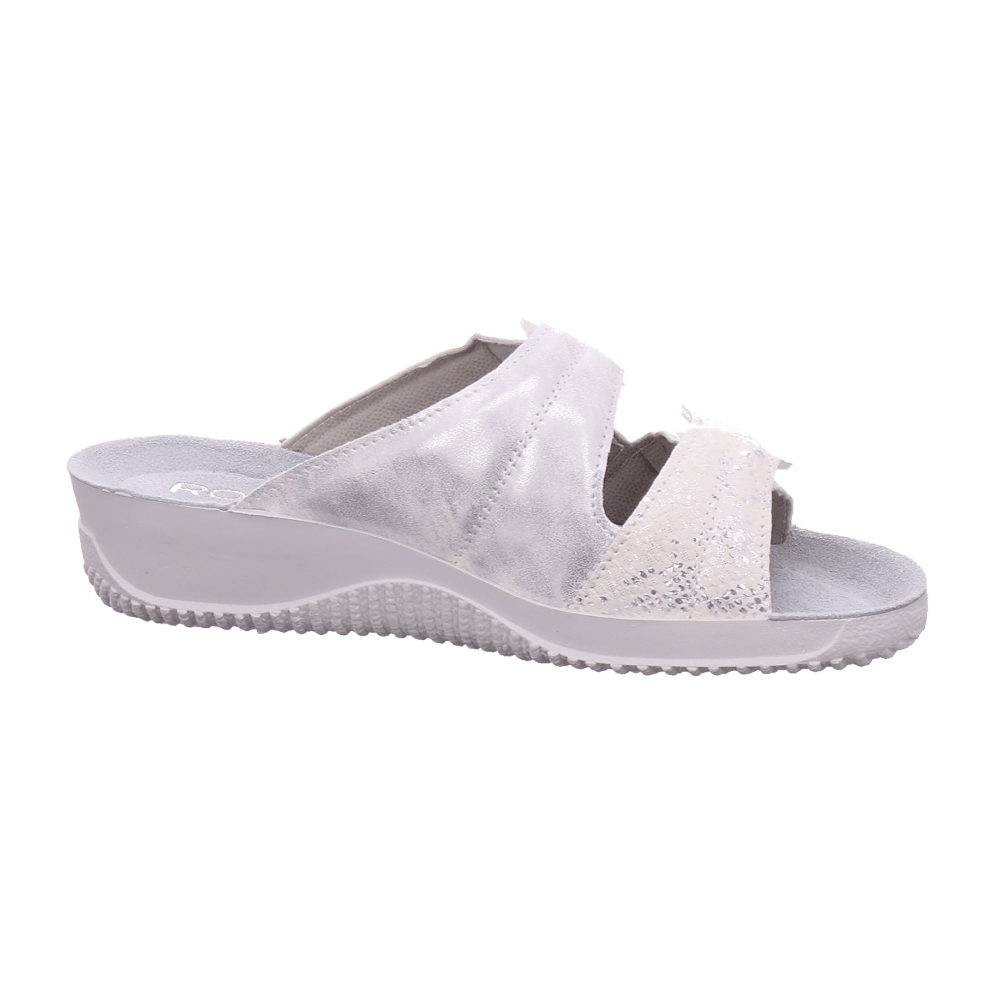 Rohde Comfortable Women's White Leather Sandals with Velcro Closure