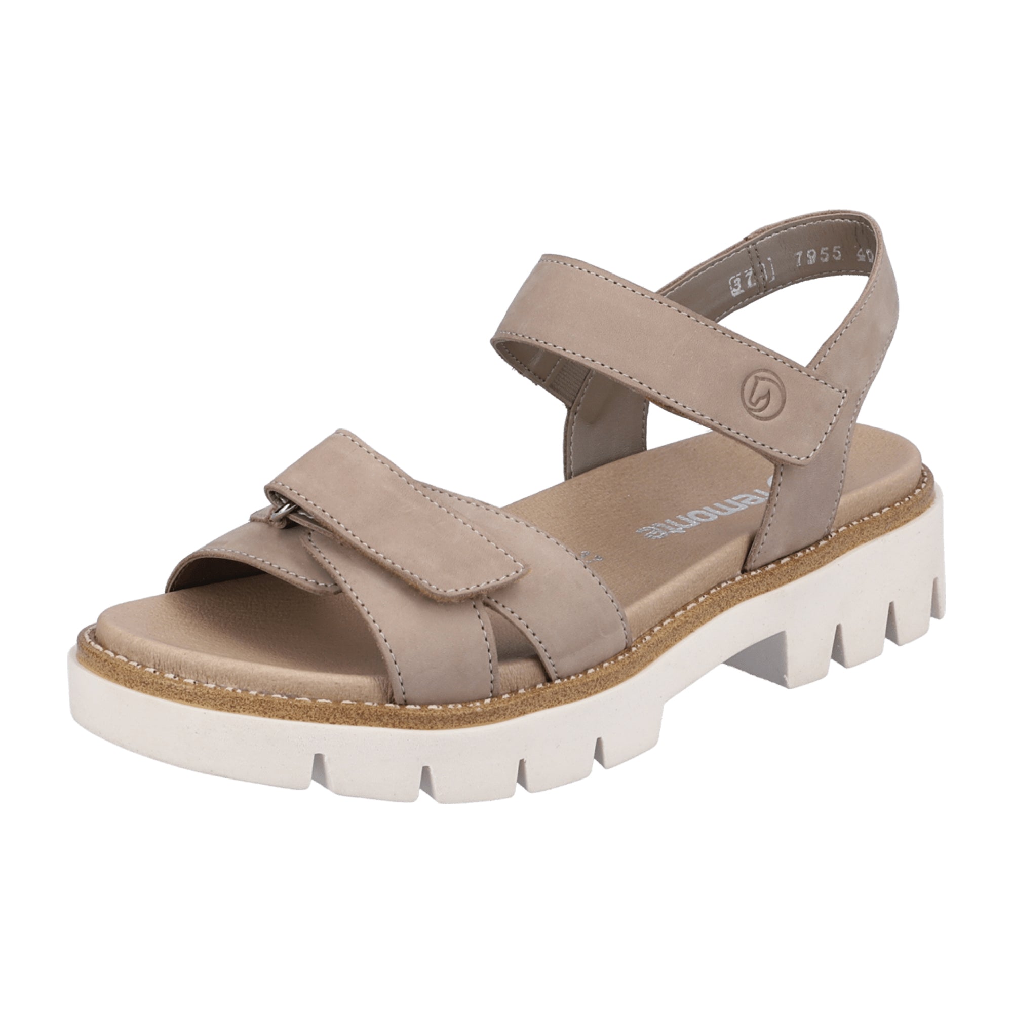 Remonte D7955 Cloud Columbo Women's Grey Suede Strap Sandals Comfortable