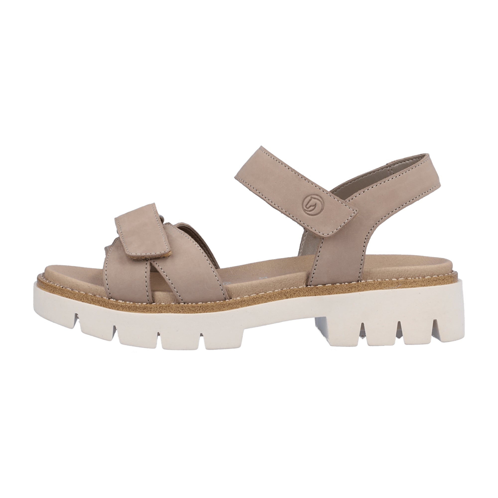 Remonte D7955 Cloud Columbo Women's Grey Suede Strap Sandals Comfortable