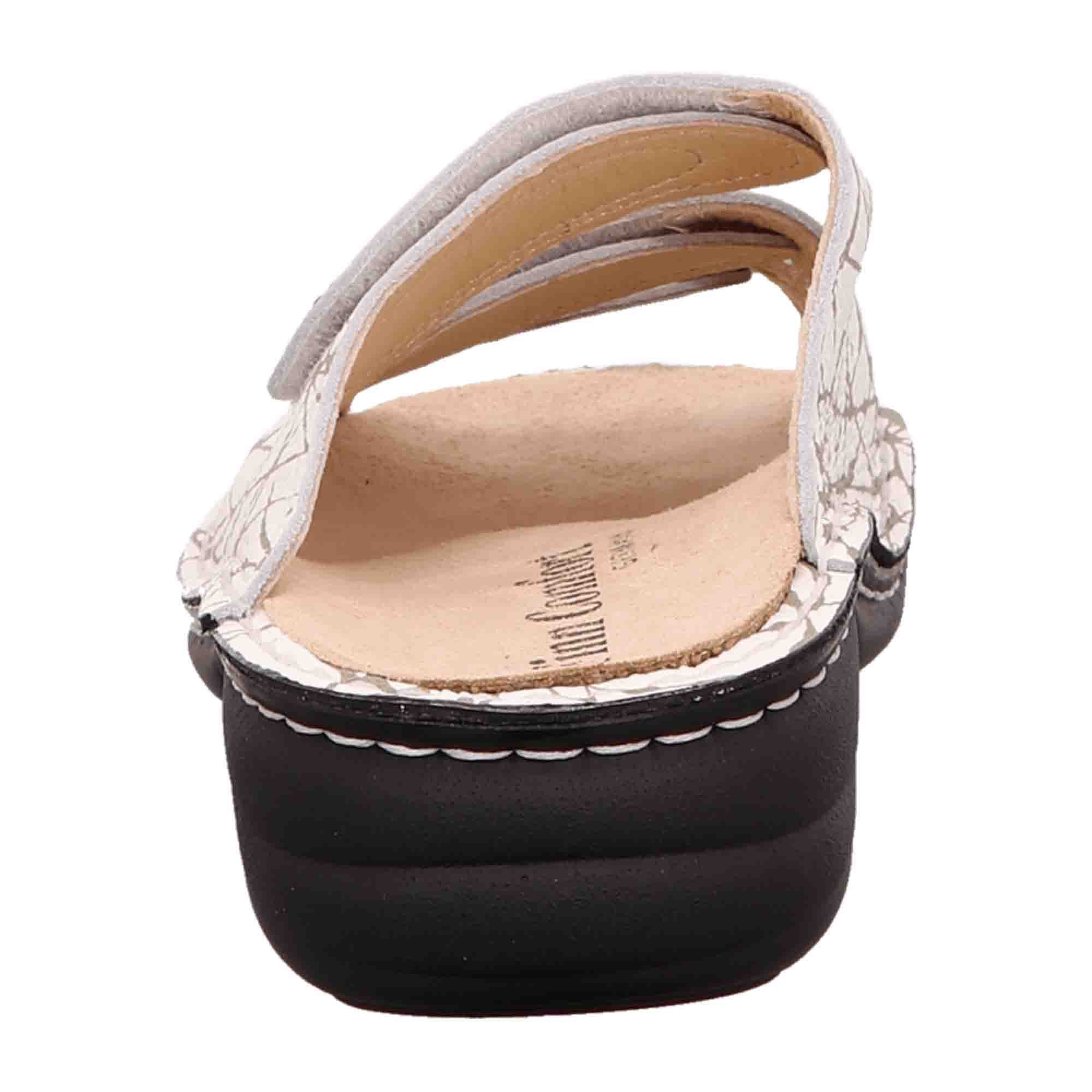 Finn Comfort Hellas Nature White Leather Slide Sandals for Women - Stylish & Comfortable Summer Footwear