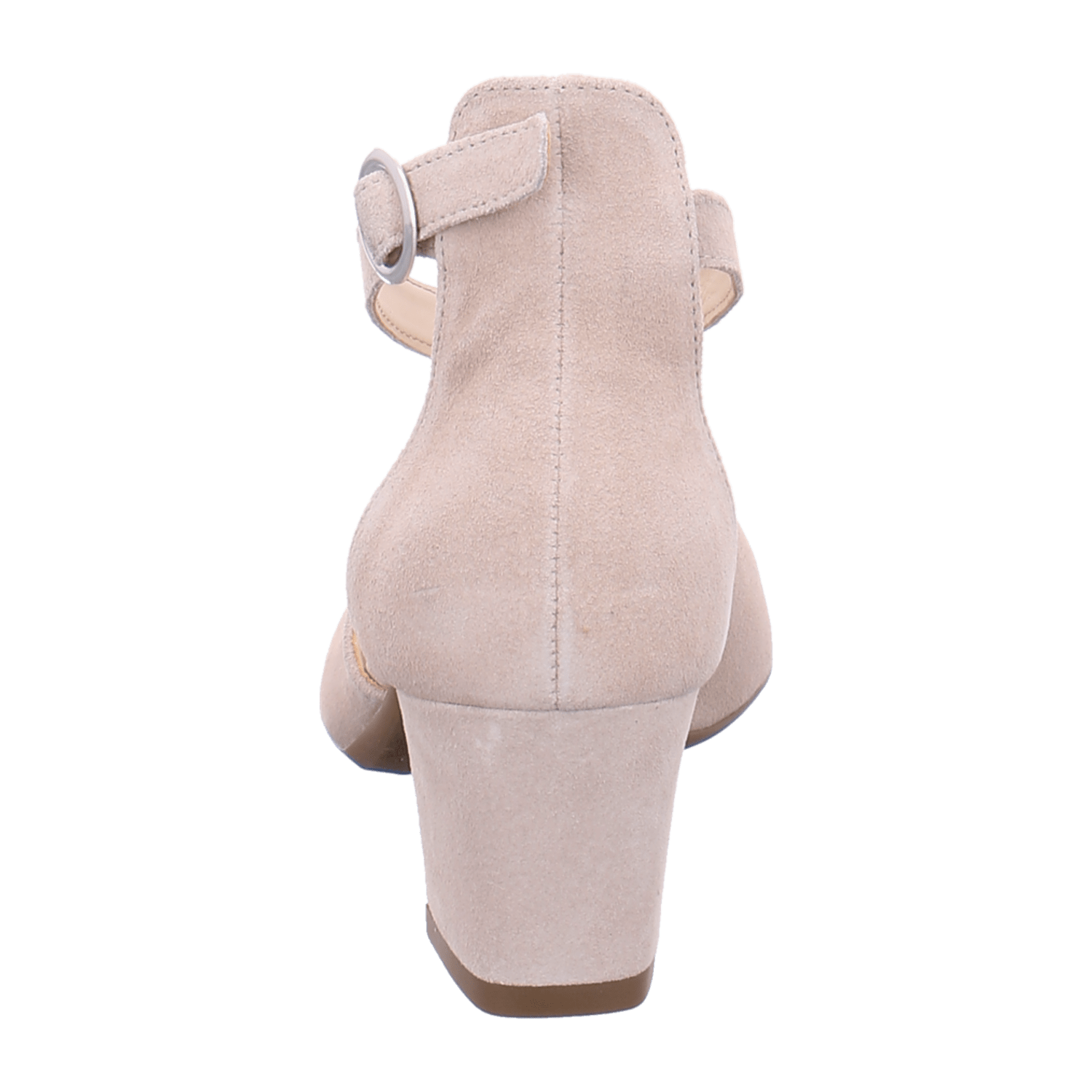 ARA Women's Velvet Leather Beige Pointed Toe Slip-On Pumps with Leather Lining and Synthetic Rubber Sole