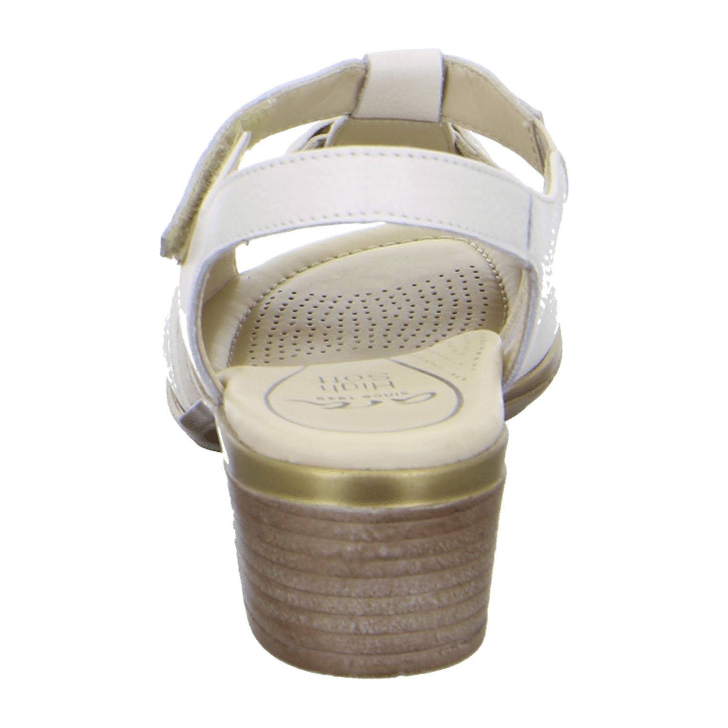 ARA LUGANO Women's Sneakers with Hook-and-Loop Closure and Ankle Strap in White Smooth Leather