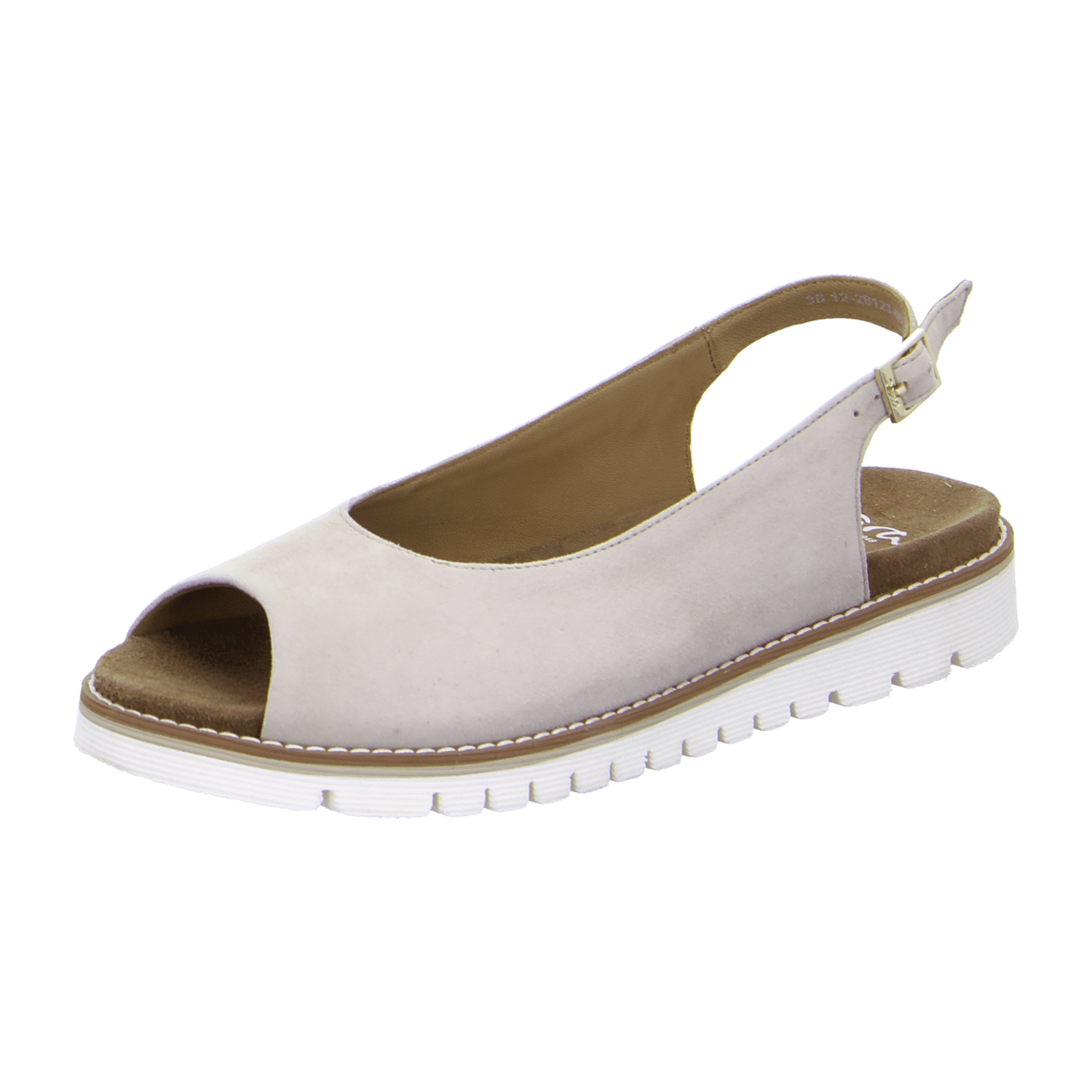 ARA Kent Sport Sandal for Women in Beige with Velcro Closure in Suede and Ankle Strap
