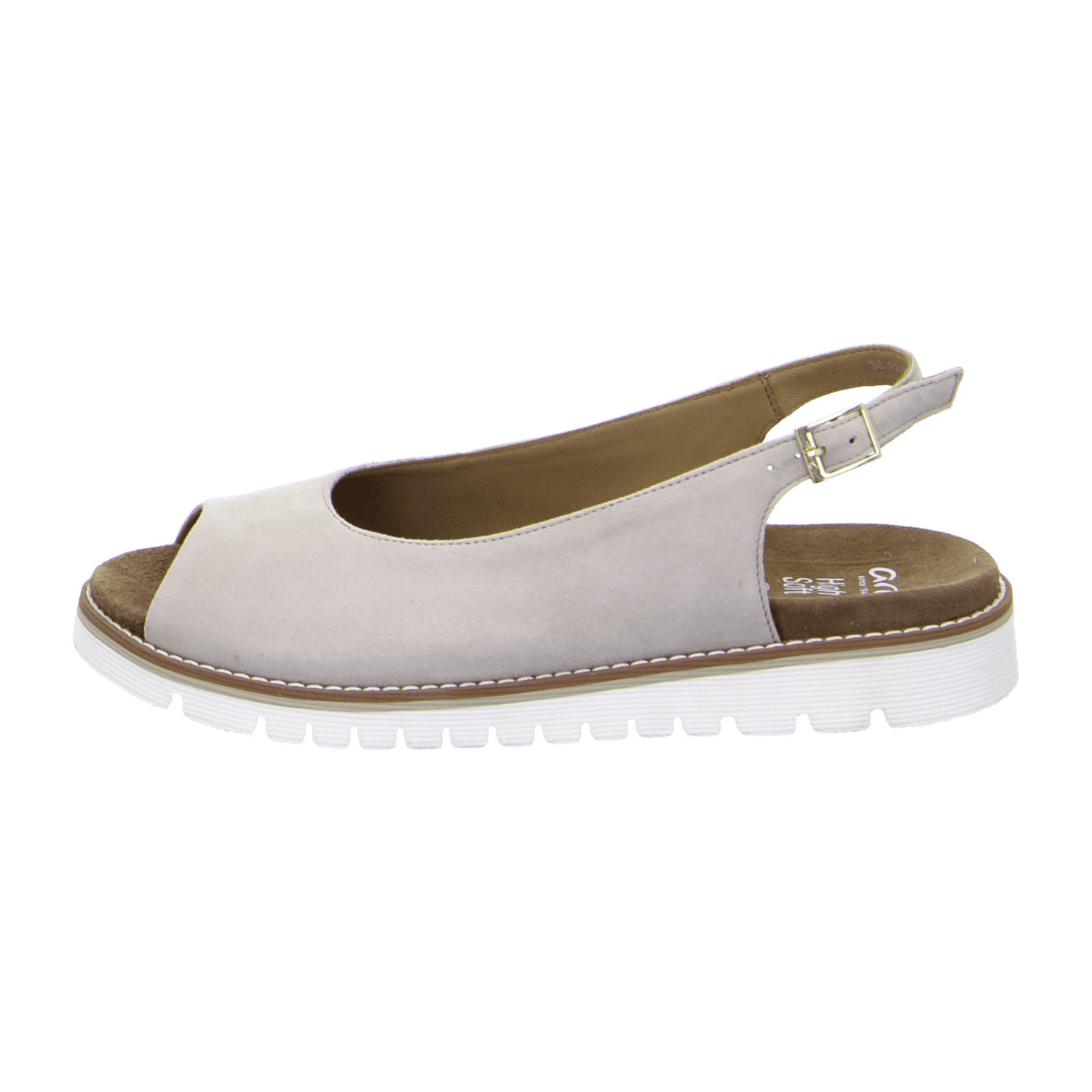 ARA Kent Sport Sandal for Women in Beige with Velcro Closure in Suede and Ankle Strap