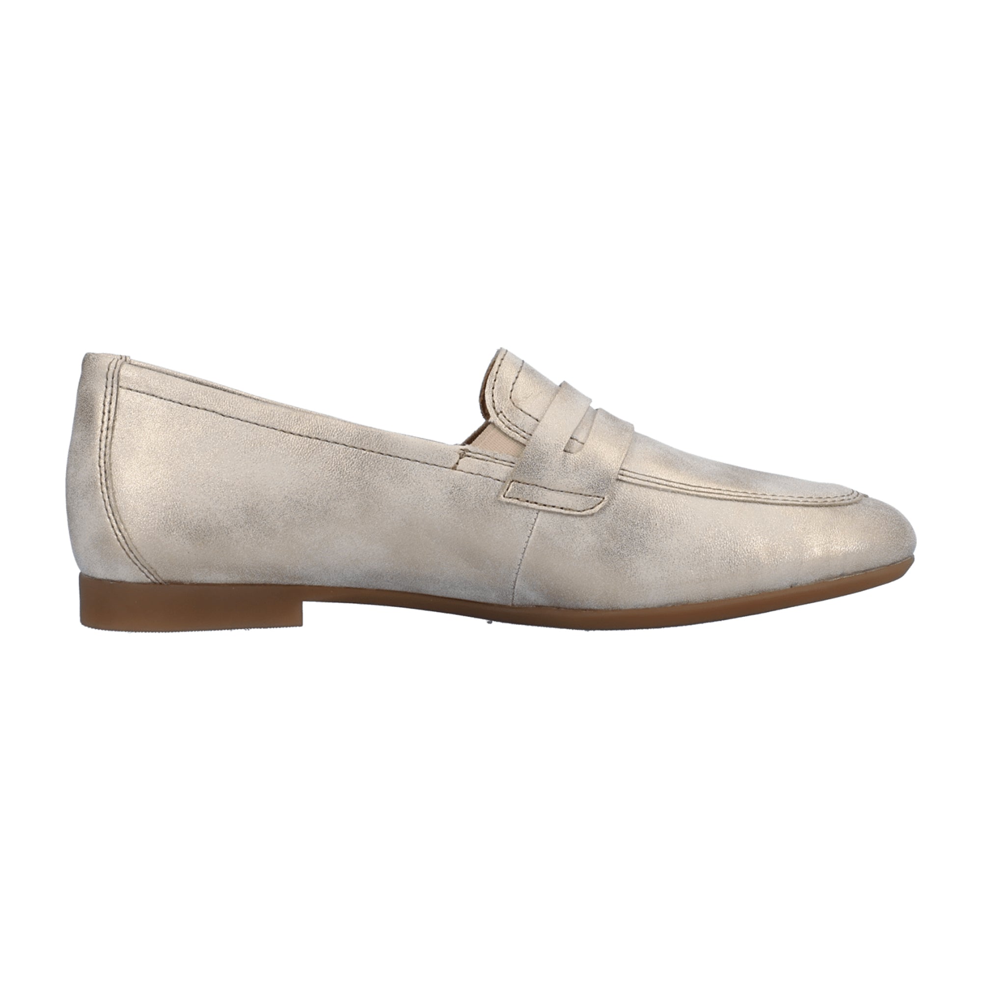 Remonte Women's Beige Slip-On Loafers with Cushioned Sole and Leather Lining