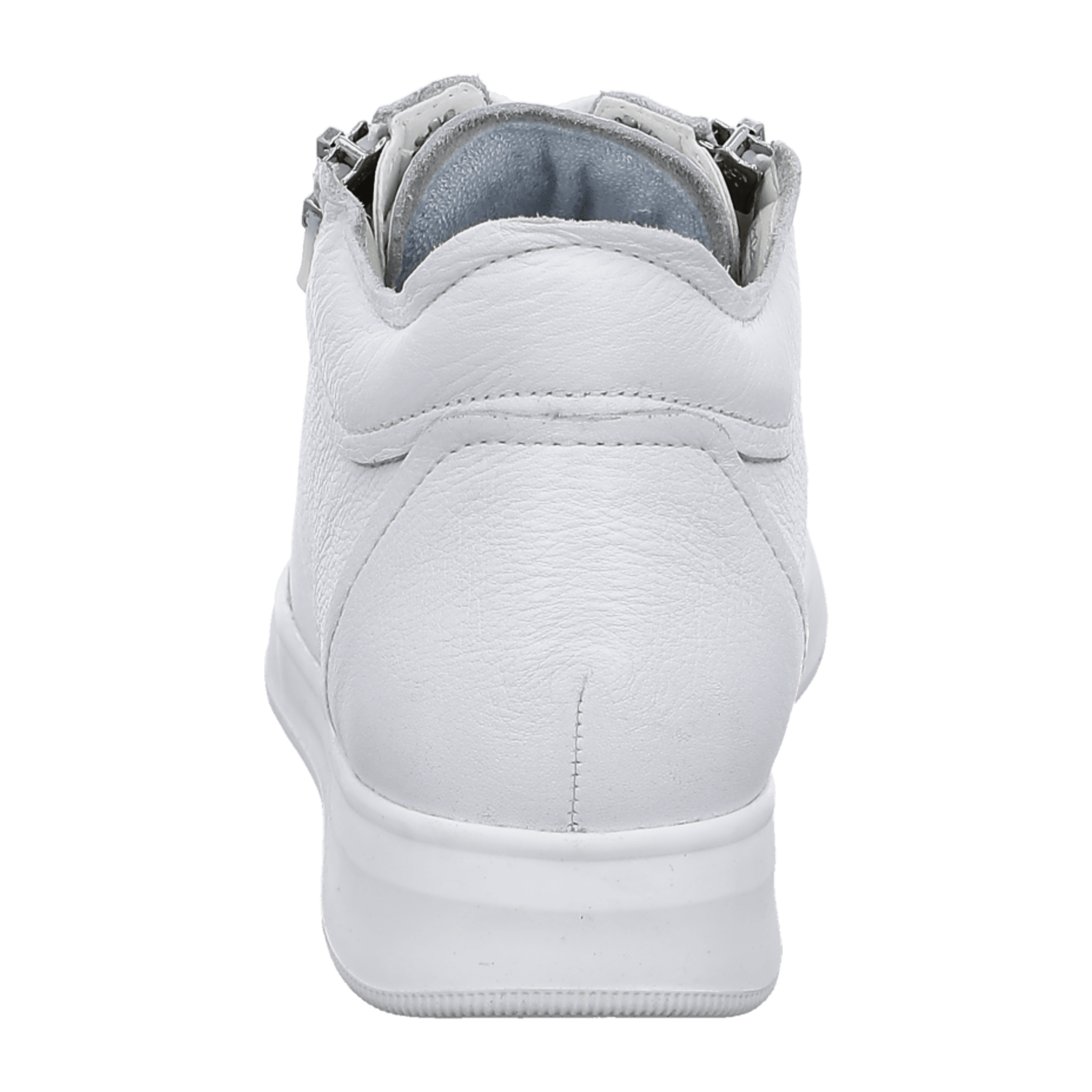 ARA ROM Women's Leather Sneakers in White with Lace-Up Closure