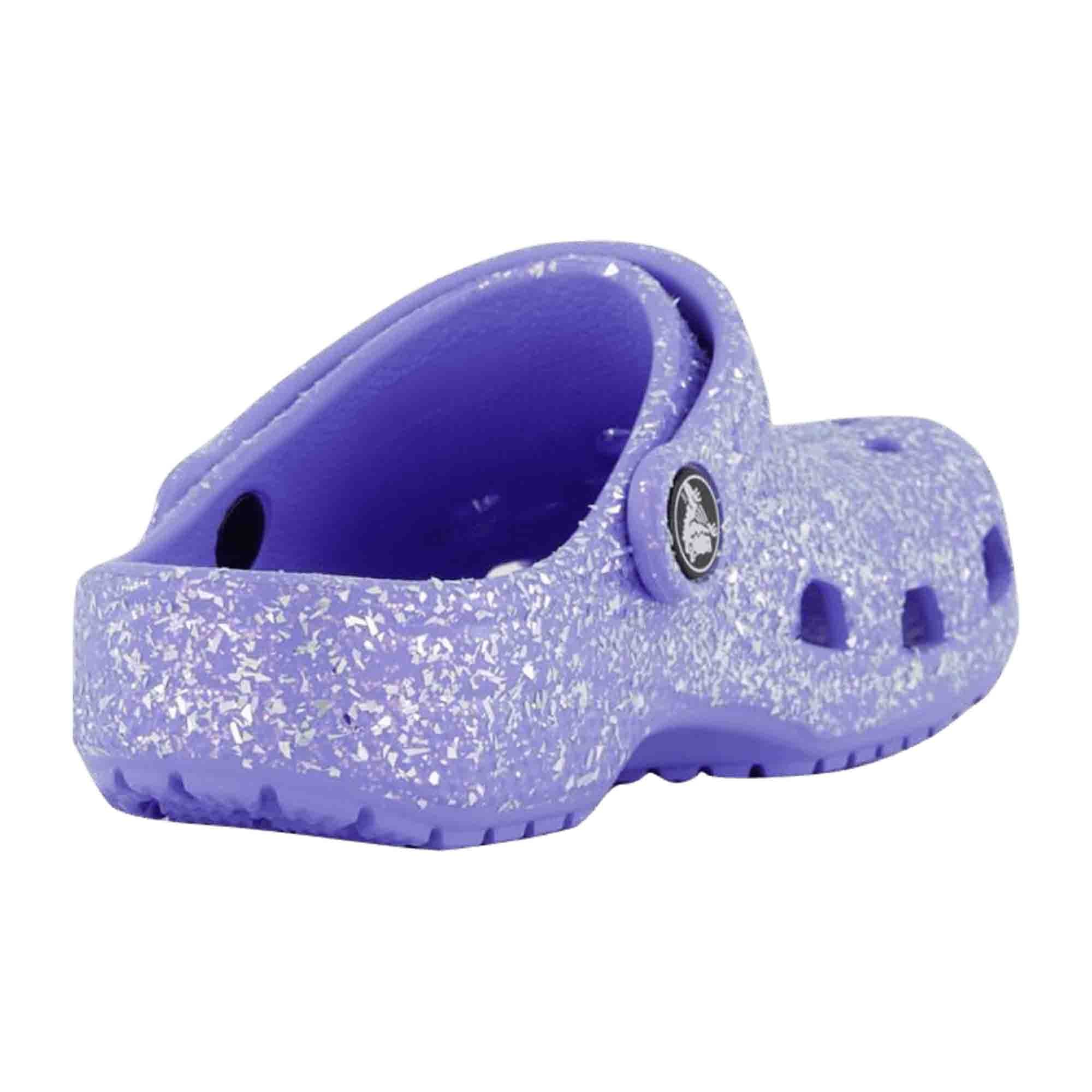 Crocs Classic Glitter Clog for Kids - Durable Purple Comfort Footwear