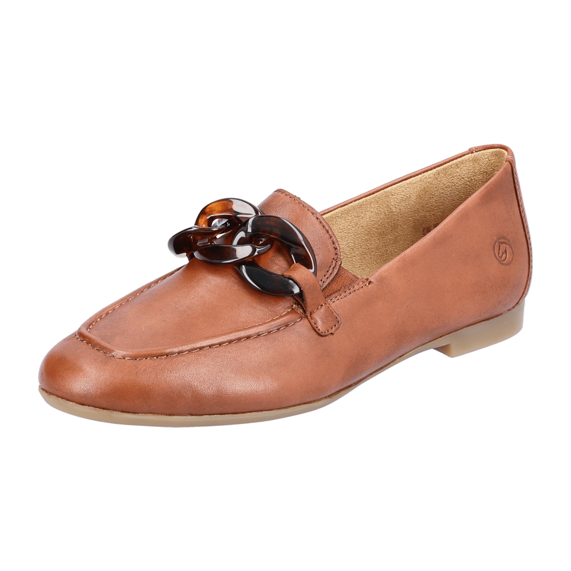 Remonte D0K00-24 Muskat Brown Leather Loafers for Women Comfortable Stylish