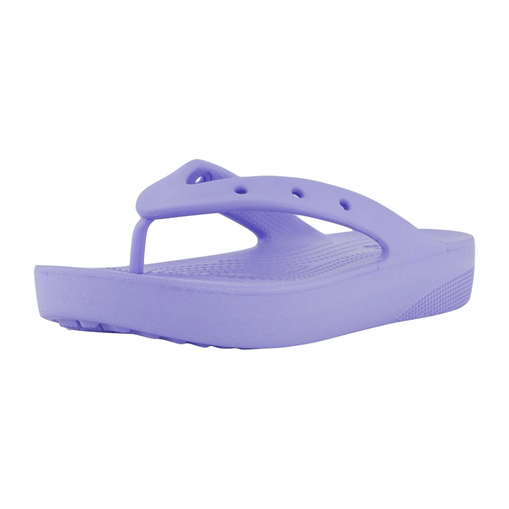 Crocs Classic Platform Flip W for Women - Stylish Purple Elevated Comfort Sandals