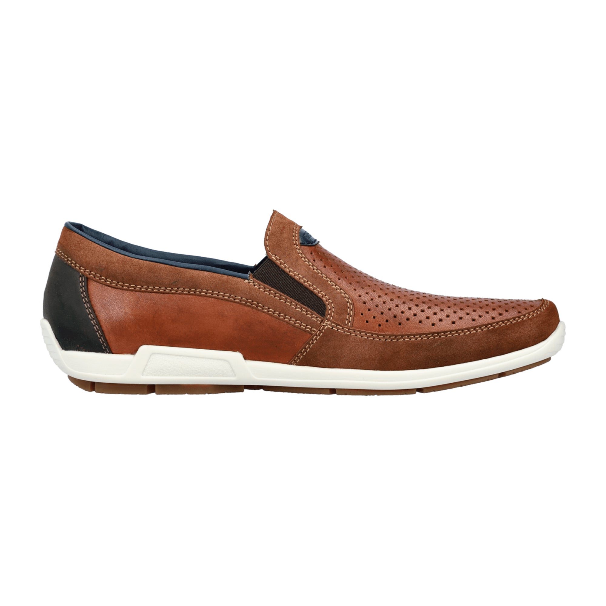 Rieker Brown Men's Slip-On Shoes Comfortable Synthetic Casual Footwear