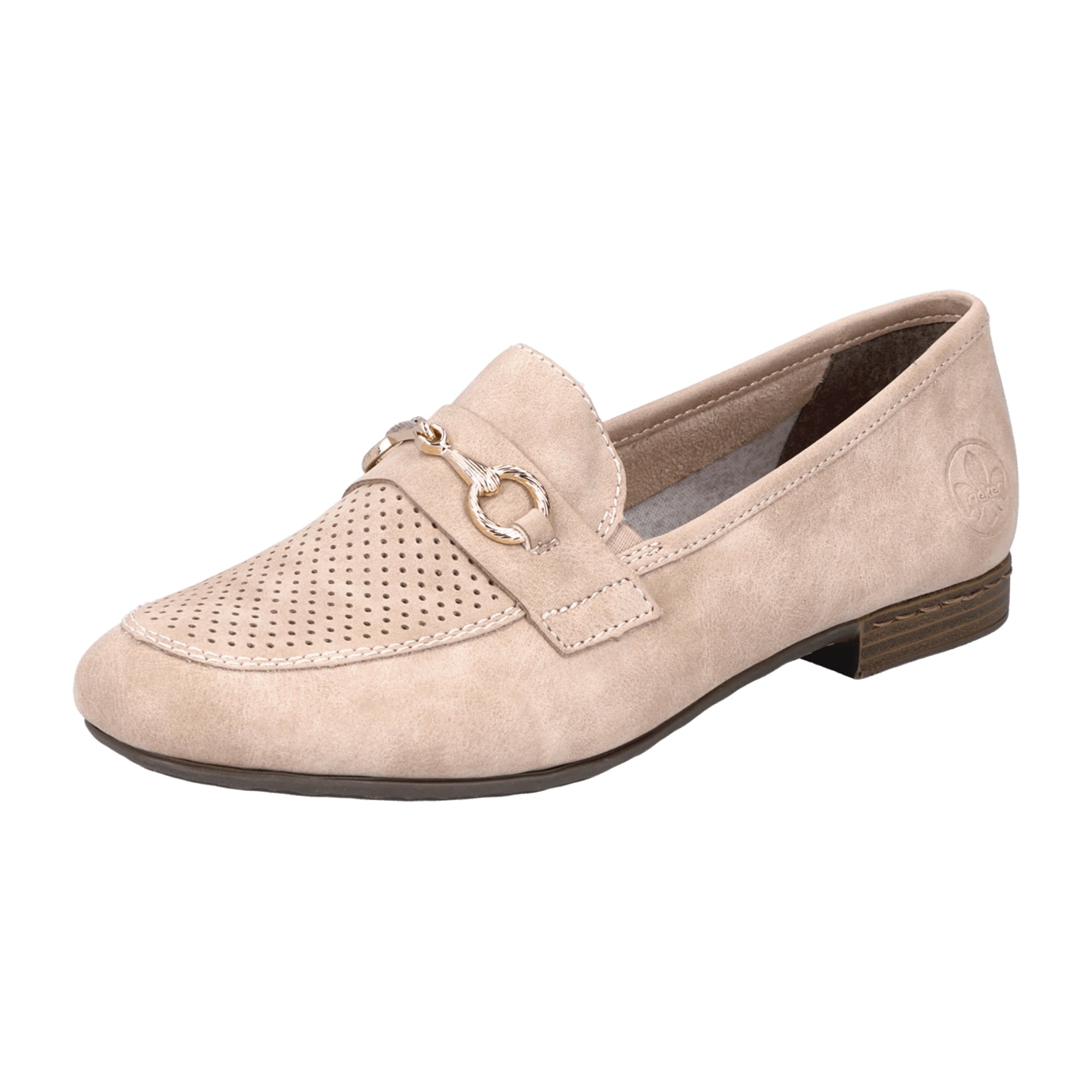 Rieker Women's Pink Slip-On Loafers with Cushioned Sole and Round Toe