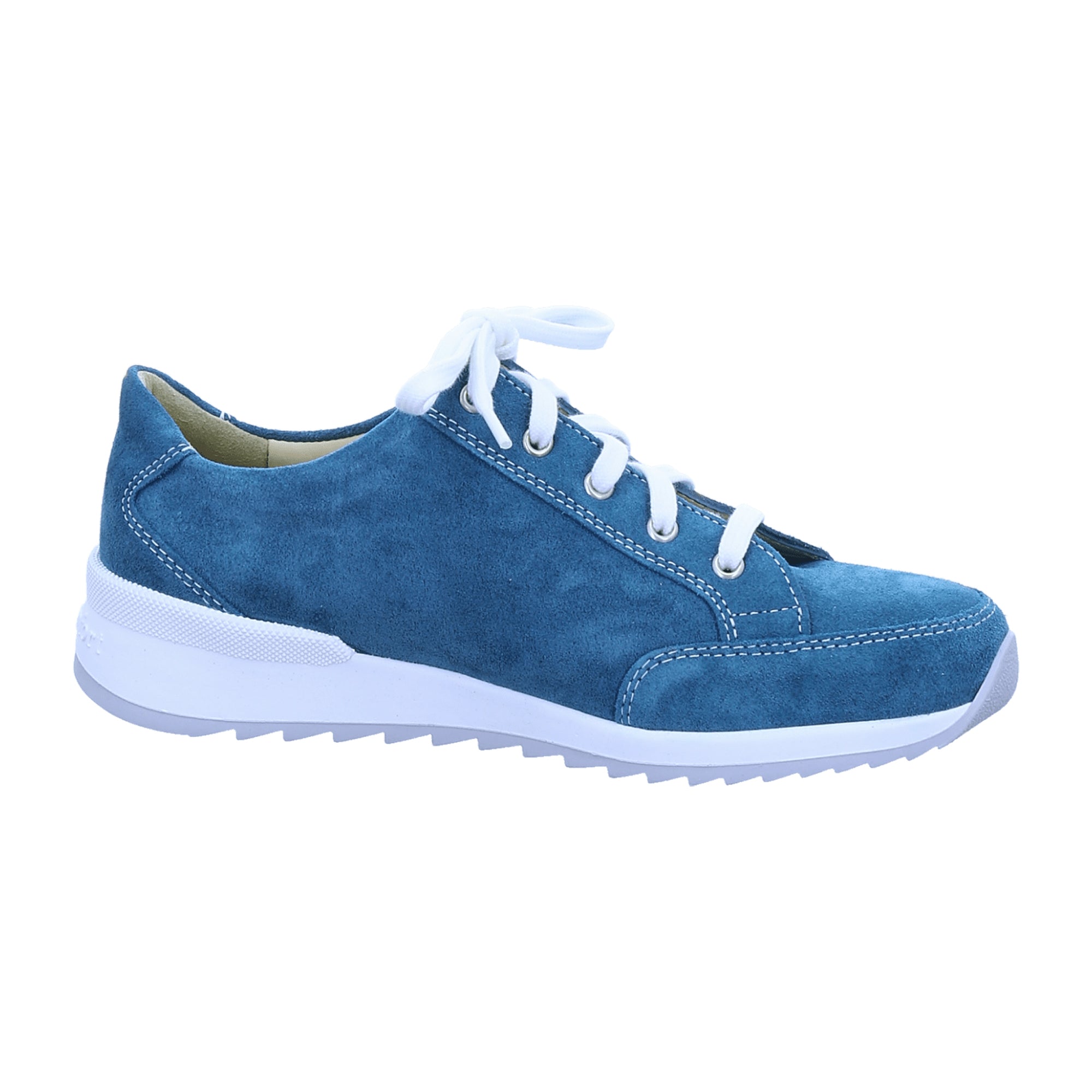 Finn Comfort Pordenone Women's Blue Sneakers - Comfort Lace-Up Shoes with Removable Cork Footbed