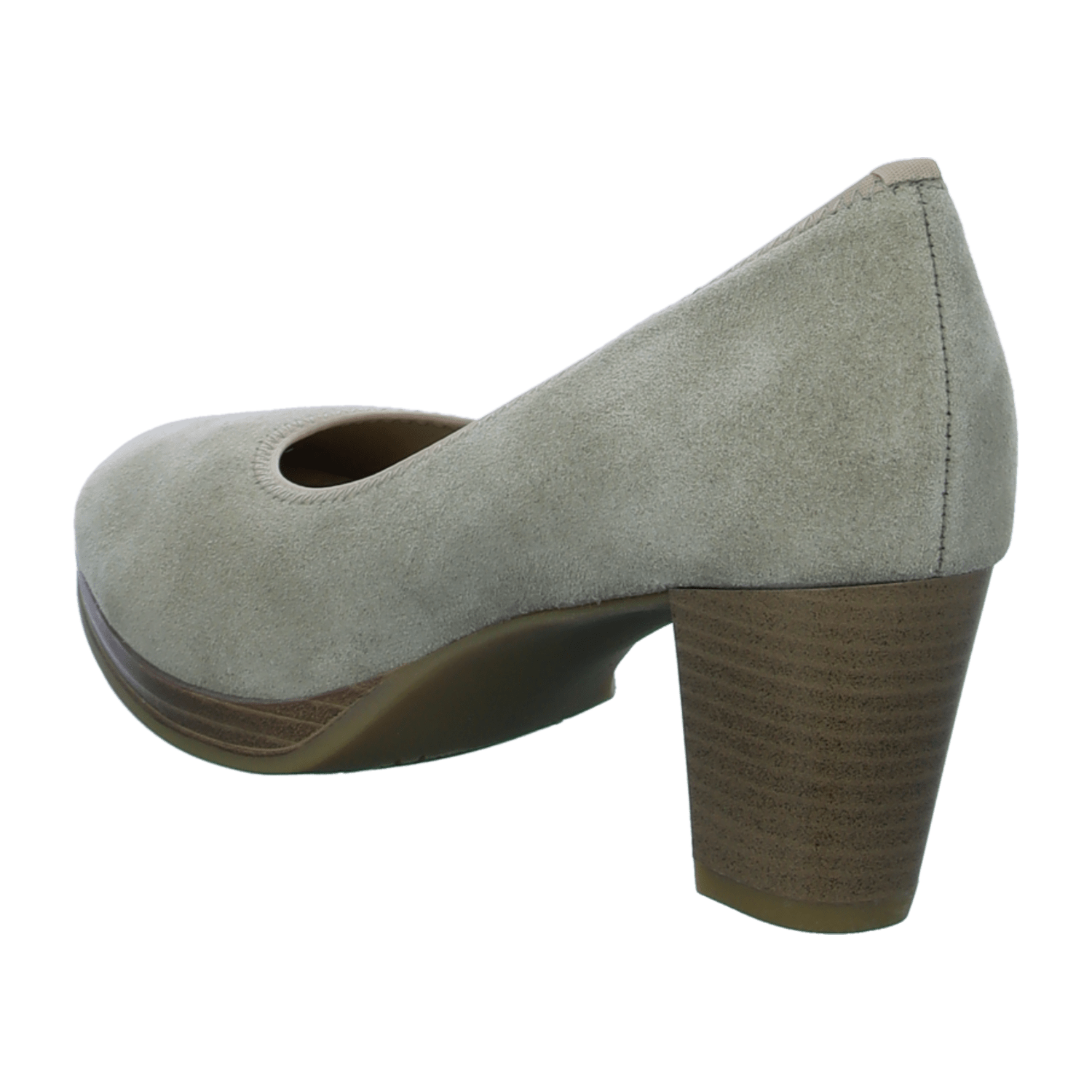 ARA ORLY Women's Suede Beige Pull-On Pumps Round Toe - Bartel-Shop