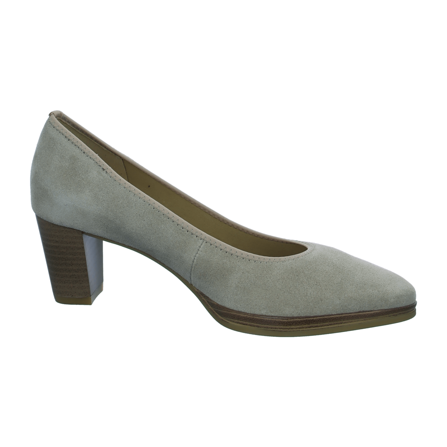 ARA ORLY Women's Suede Beige Pull-On Pumps Round Toe - Bartel-Shop