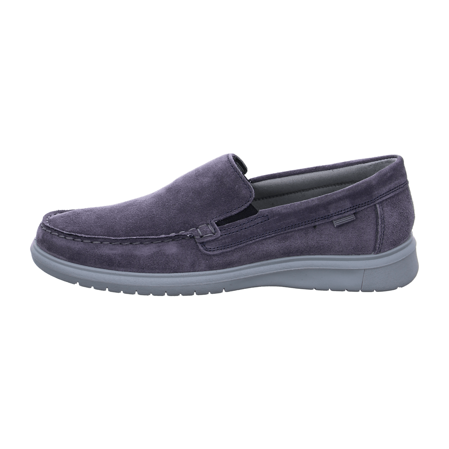ARA LAURO Men's Smooth Leather Lace-Up Moccasin Shoes in Blue
