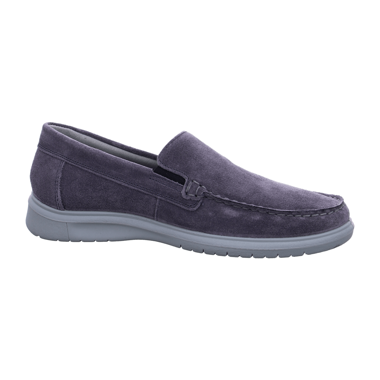 ARA LAURO Men's Smooth Leather Lace-Up Moccasin Shoes in Blue
