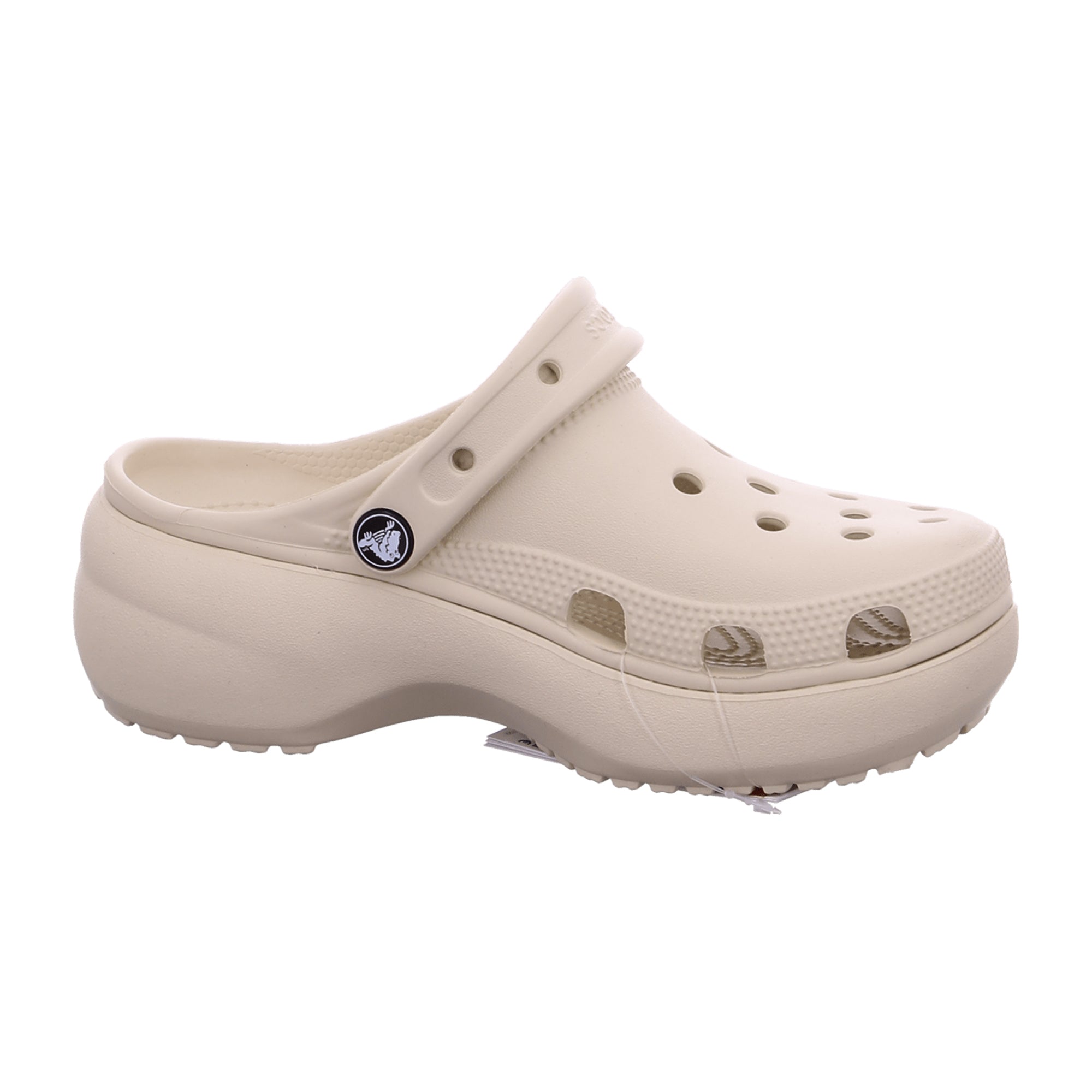 Crocs Classic Platform Clog W Beige for Men - Stylish Elevated Comfort Footwear