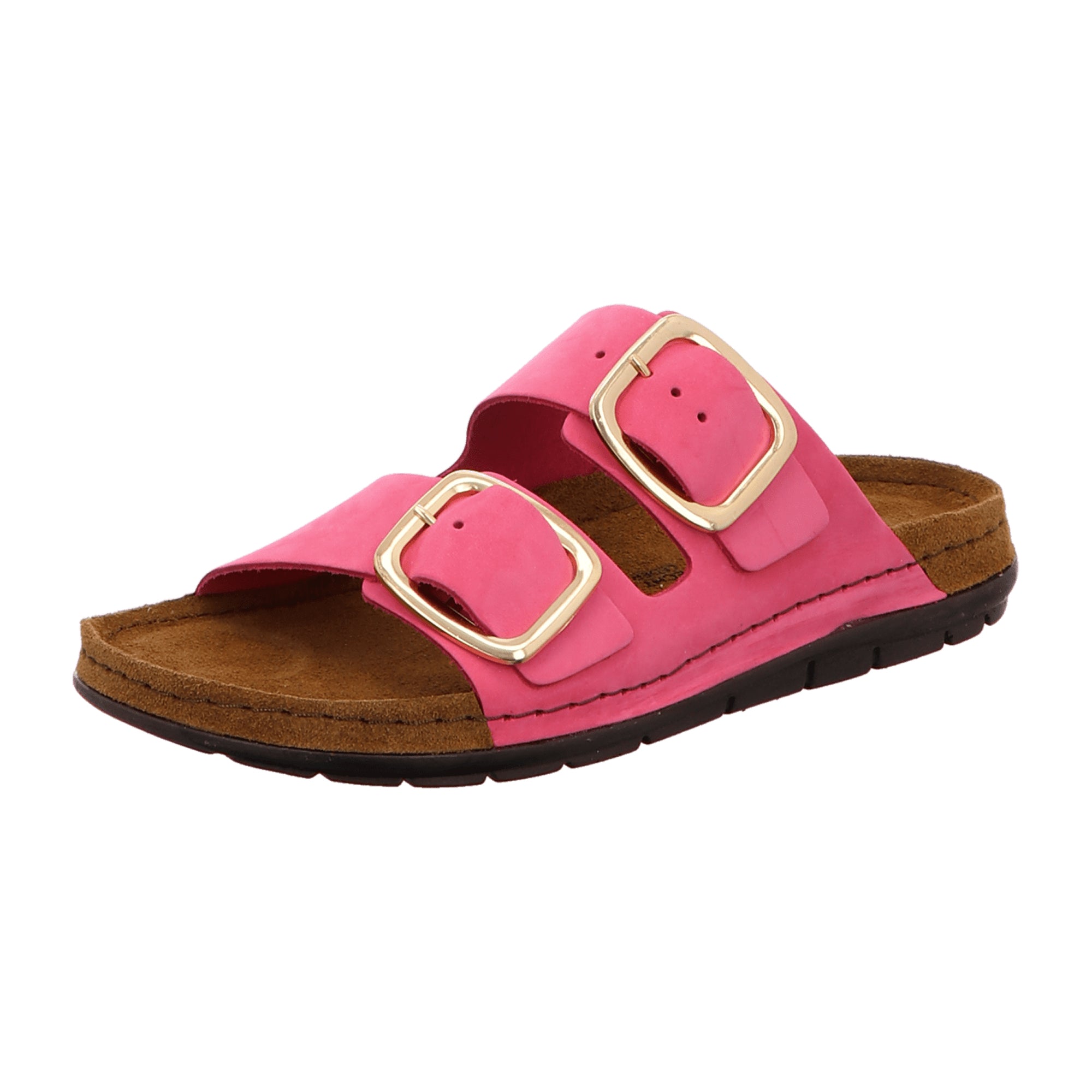 Rohde Classic Women's Pink Slip-On Sandals Velvet Leather Spring Summer