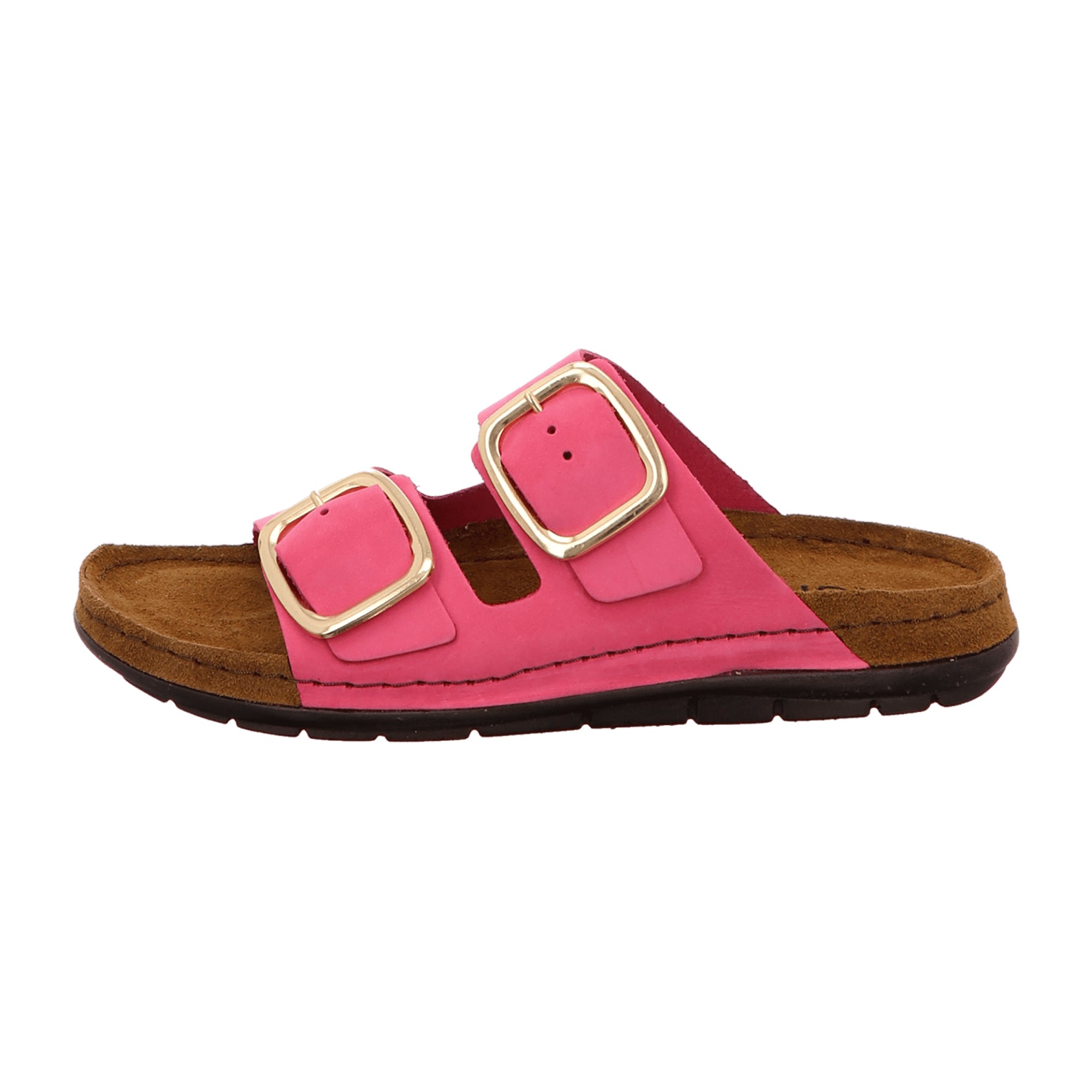 Rohde Classic Women's Pink Slip-On Sandals Velvet Leather Spring Summer