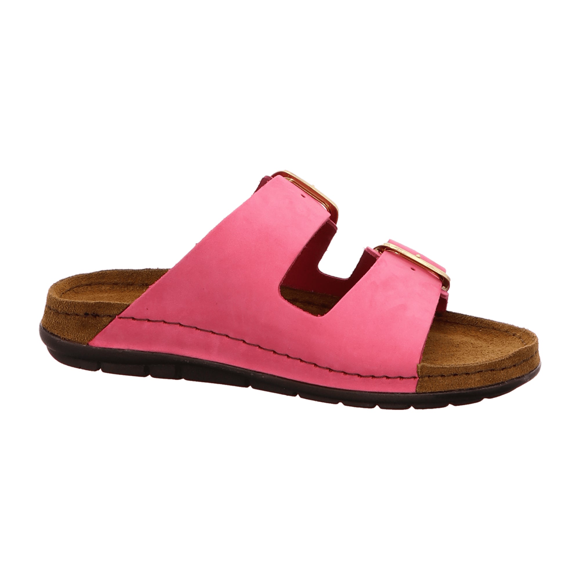 Rohde Classic Women's Pink Slip-On Sandals Velvet Leather Spring Summer
