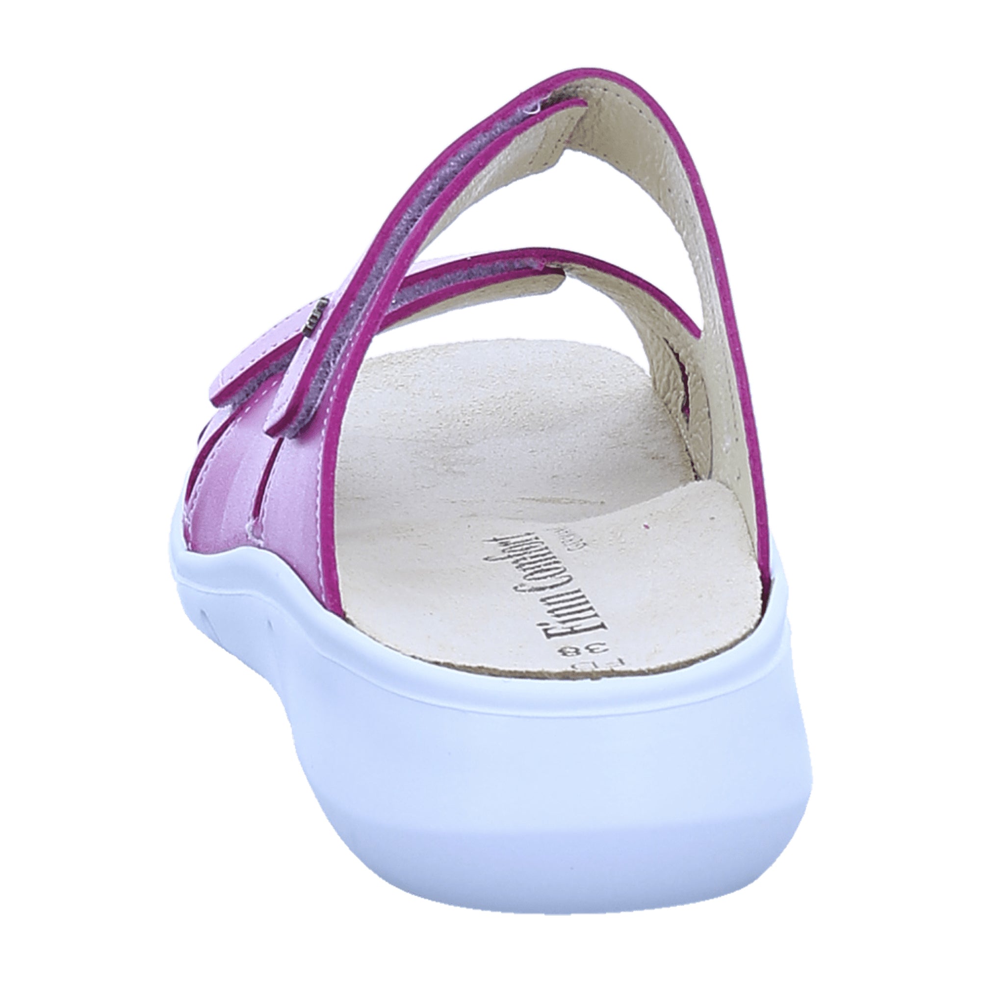 Finn Comfort Palau Women's Slide Sandal - Pink Nube Comfort Footwear with Removable Cork Footbed