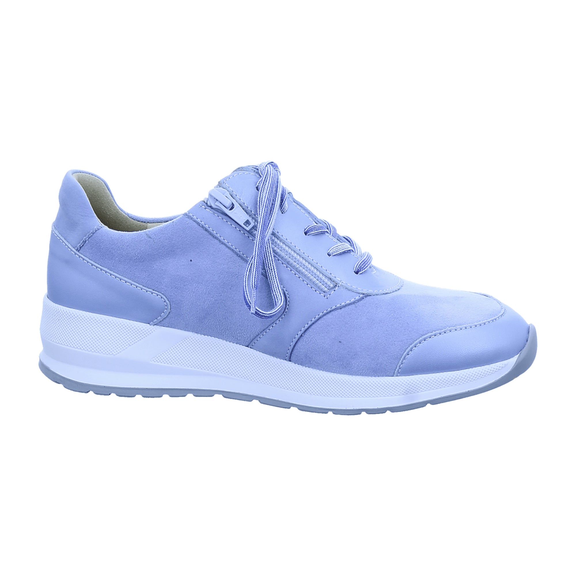 Finn Comfort Mori Sky Blue Lace-Up Shoes with Removable Insole - Comfortable Leather Shoes for Women