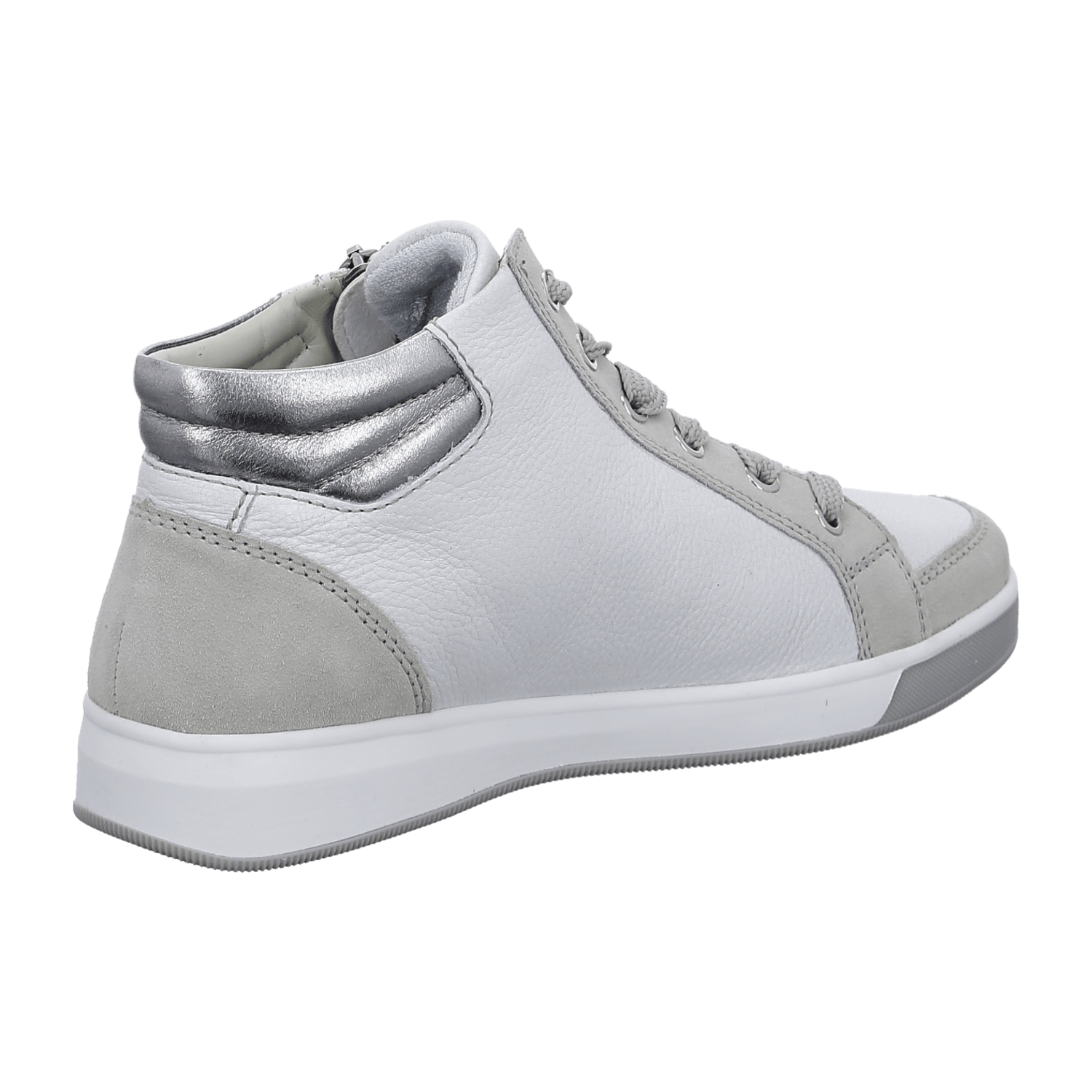 ARA ROM Women's Sneakers in White Smooth Leather with Lace-Up Closure and Textile Lining